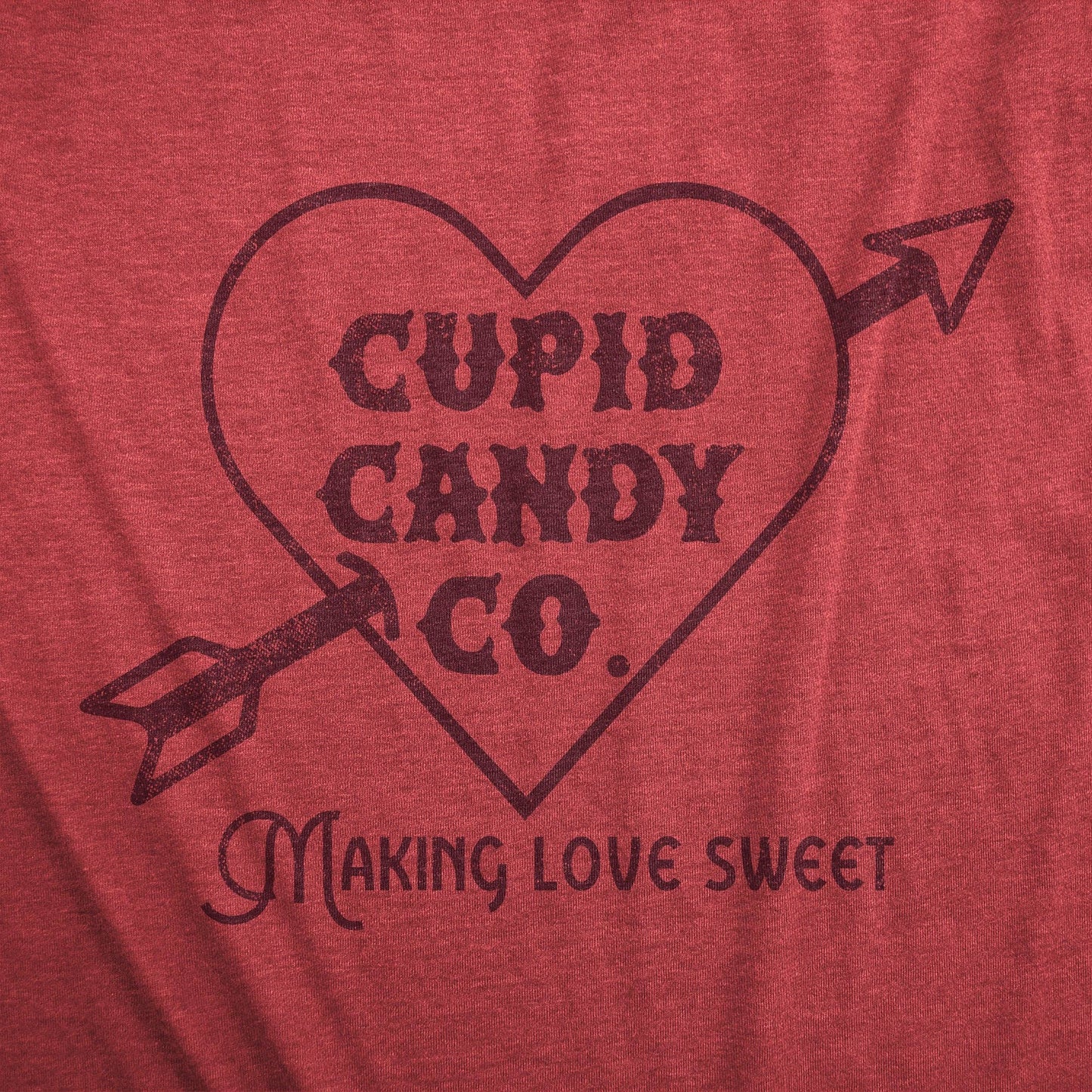 Cupid Candy Co Men's Tshirt Valentine's Day Graphic Tee