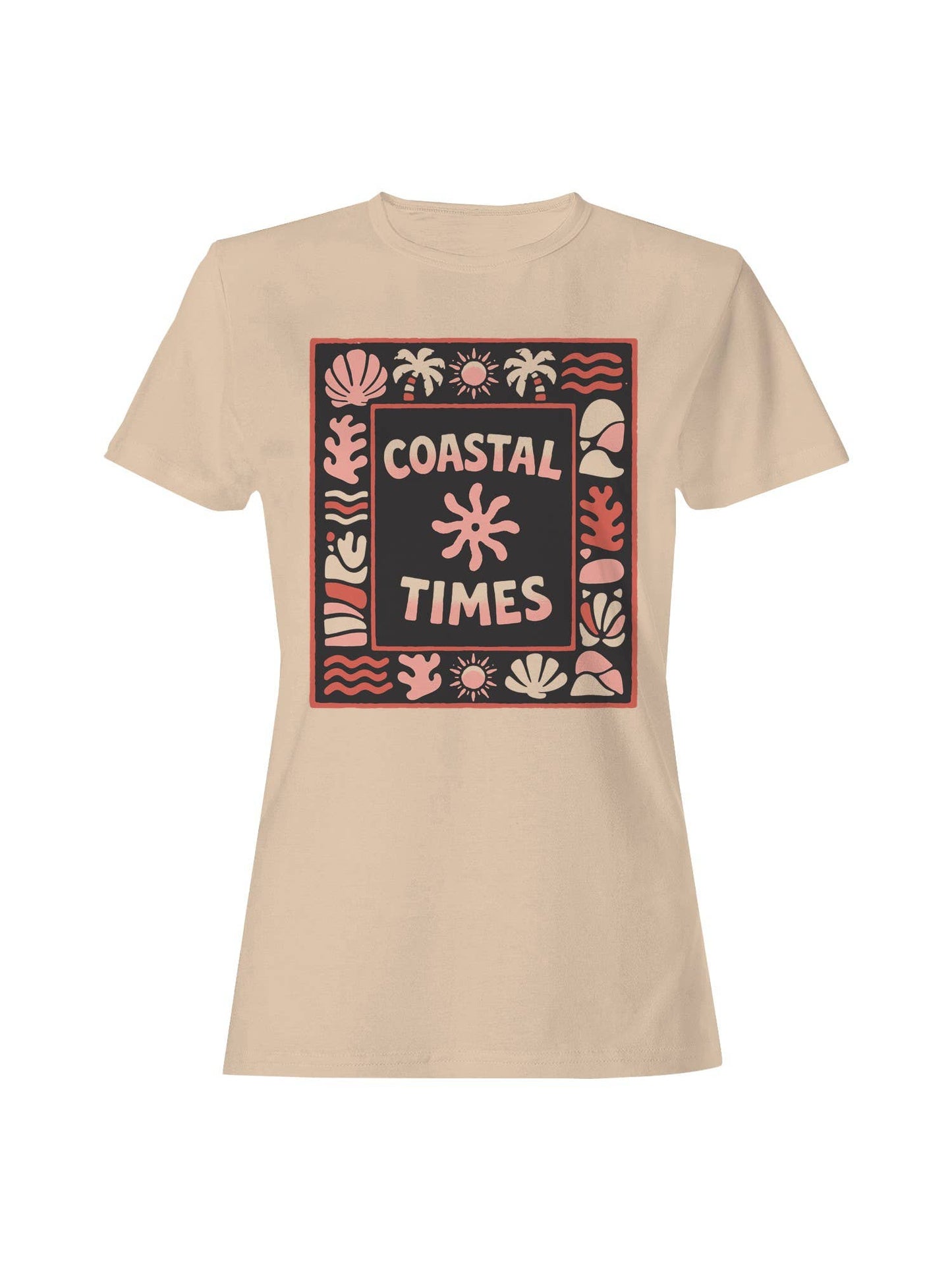 Coastal Times Ocean Vibes Art Women's T-Shirt
