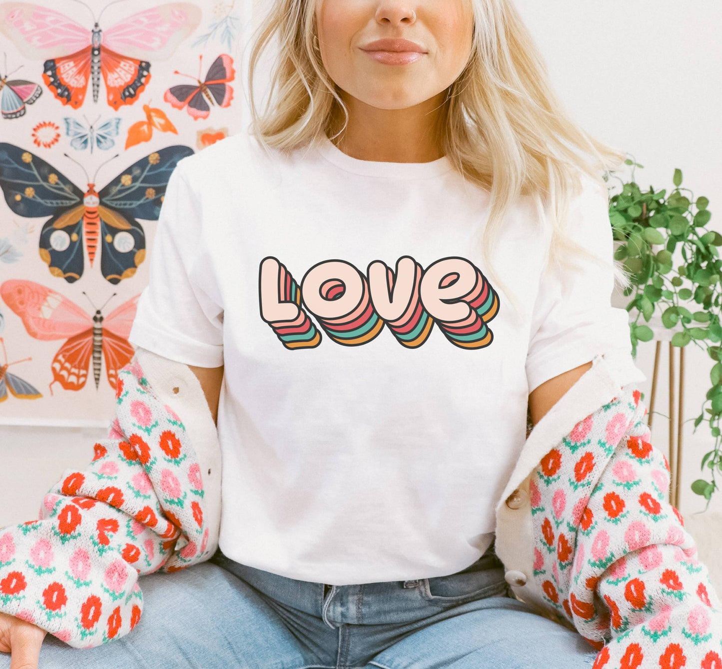 Love Layered Letters | Valentines Day Graphic Tee