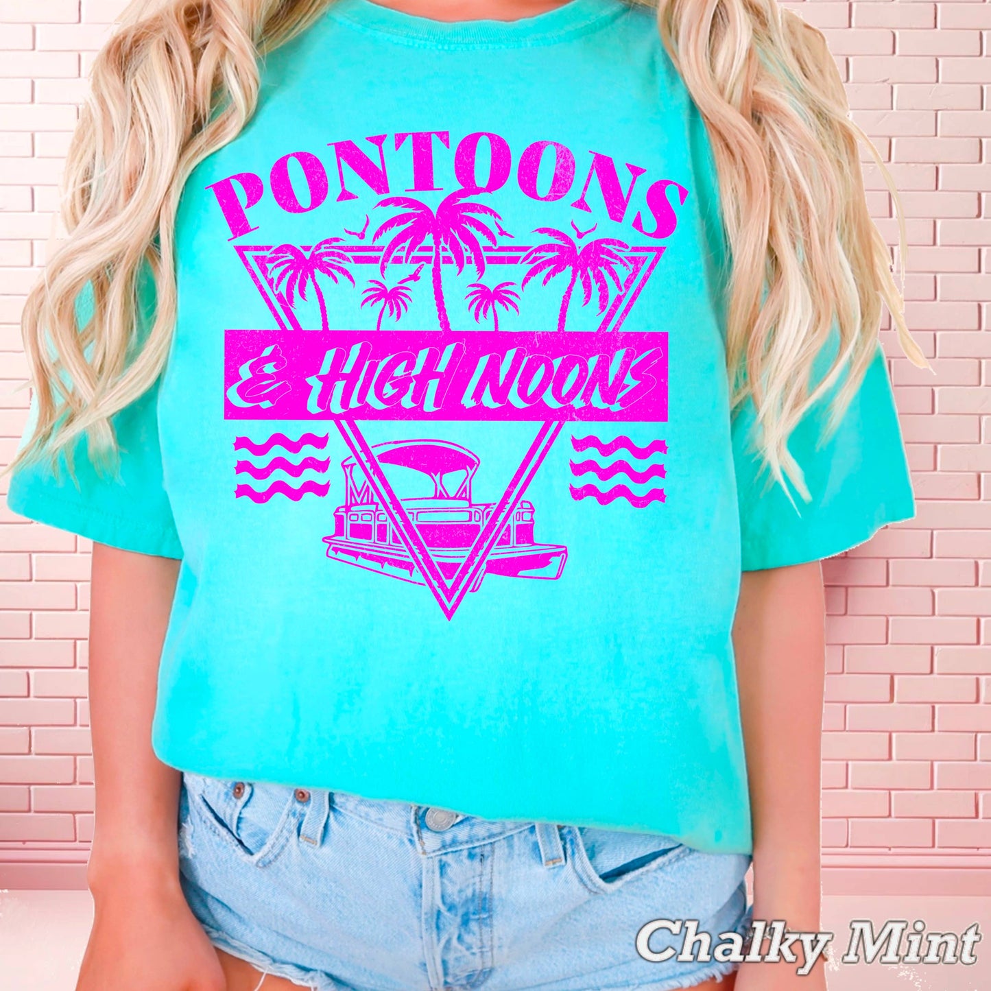 Pontoons & High Noons Women’S Graphic Tee | Comfort Color
