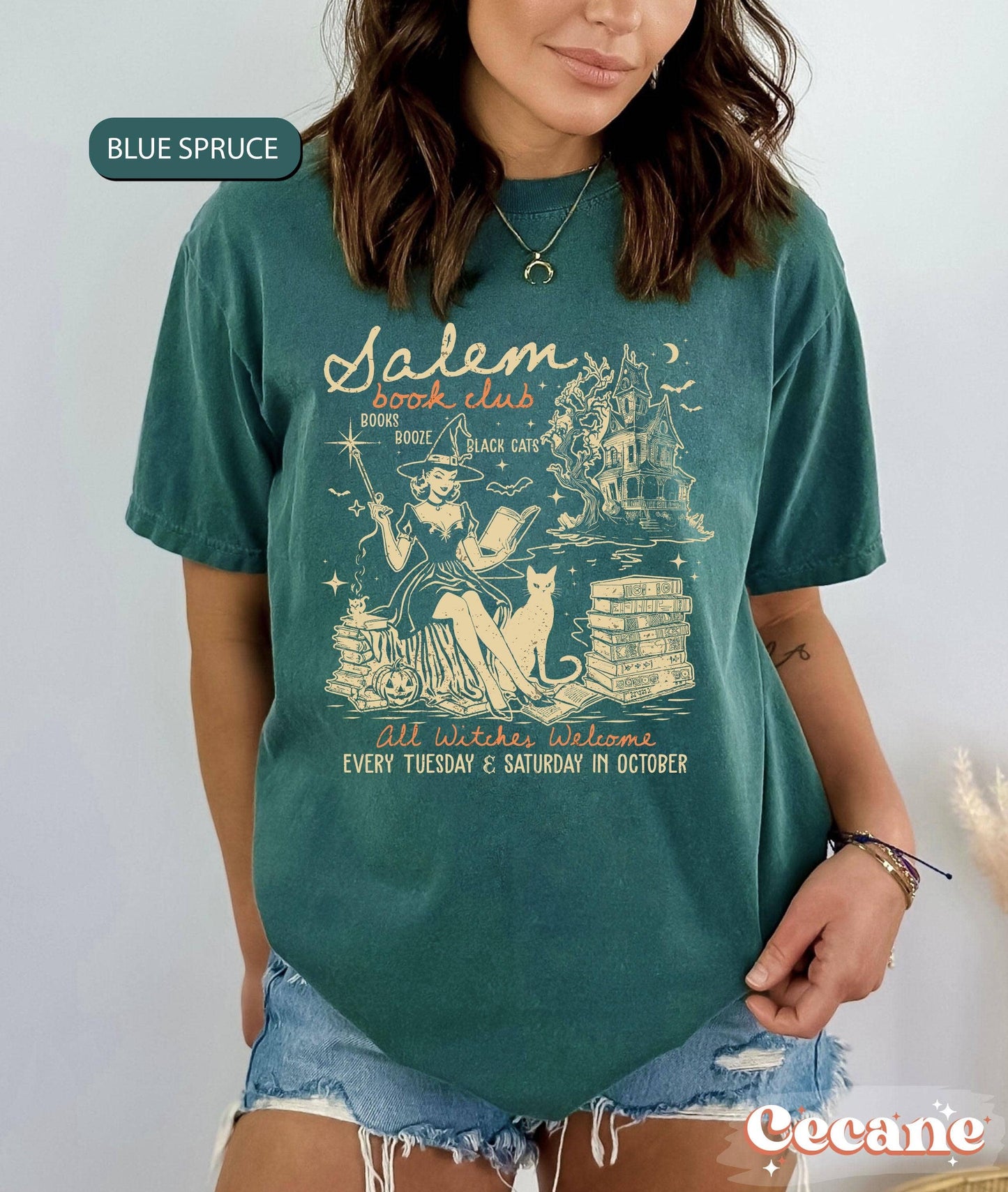 Salem Book Club Shirt Spooky Season Funny Book Lover Tee