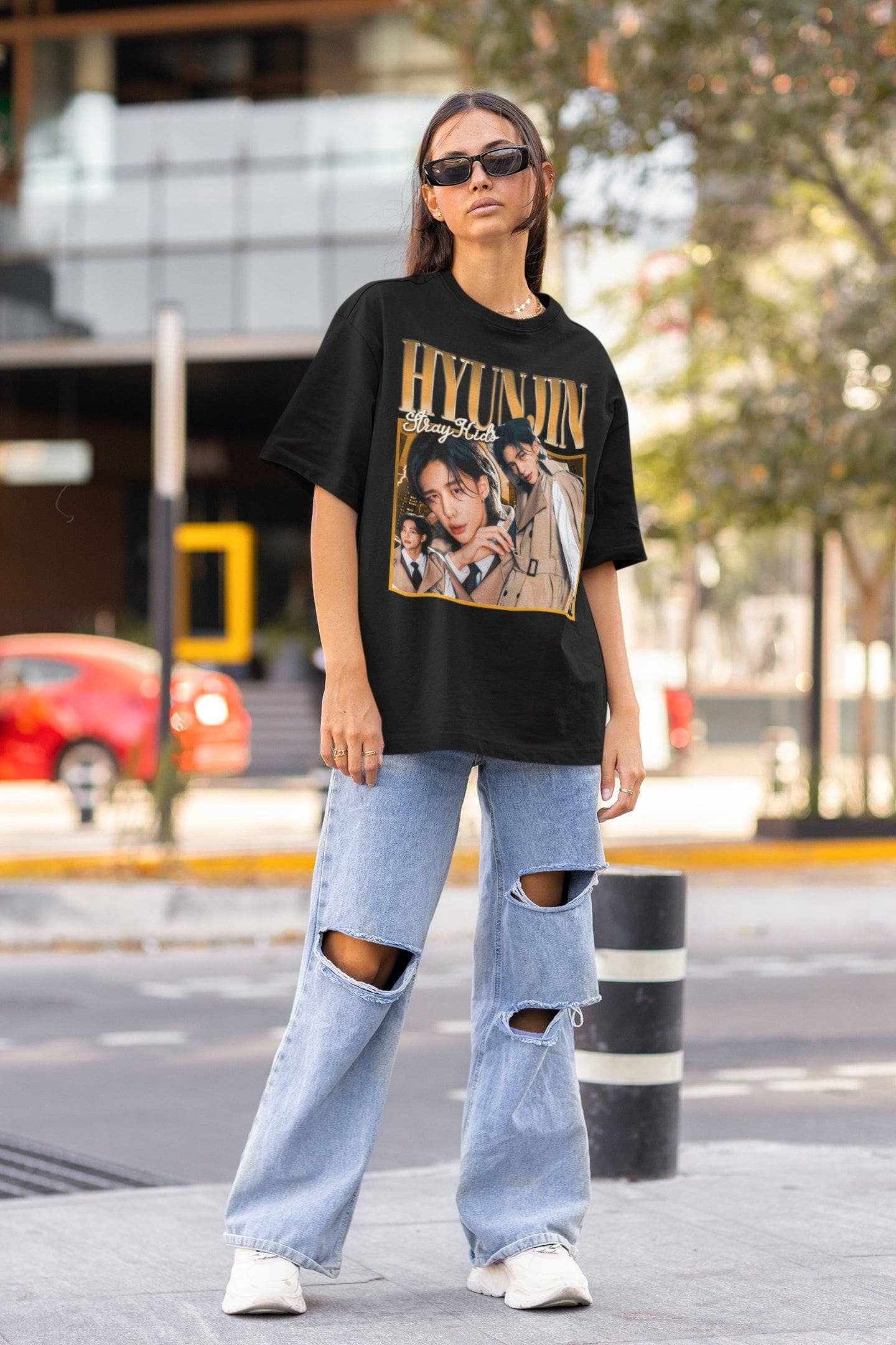 Hyunjin Retro Vibes Exclusive Stray Kids T-Shirt Kpop Collec
