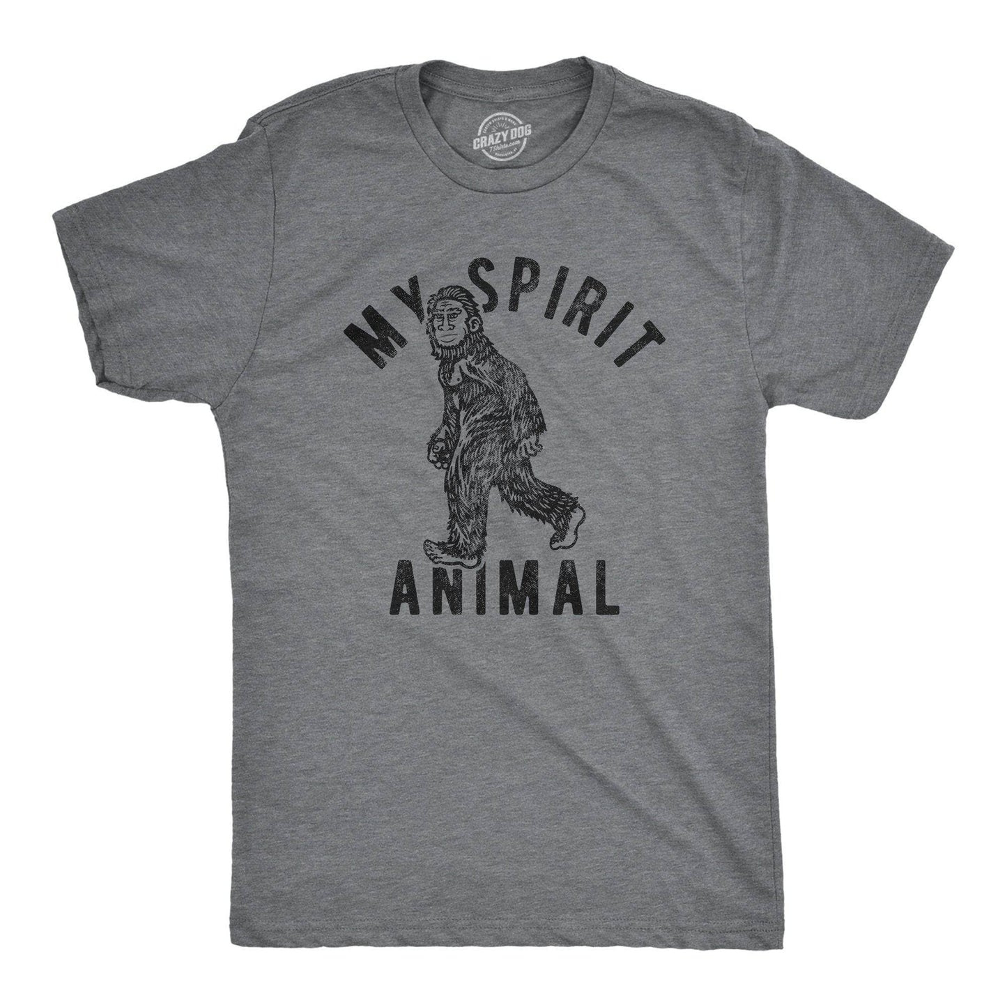 My Spirit Animal: Bigfoot Men's Tshirt Animal Graphic Tee