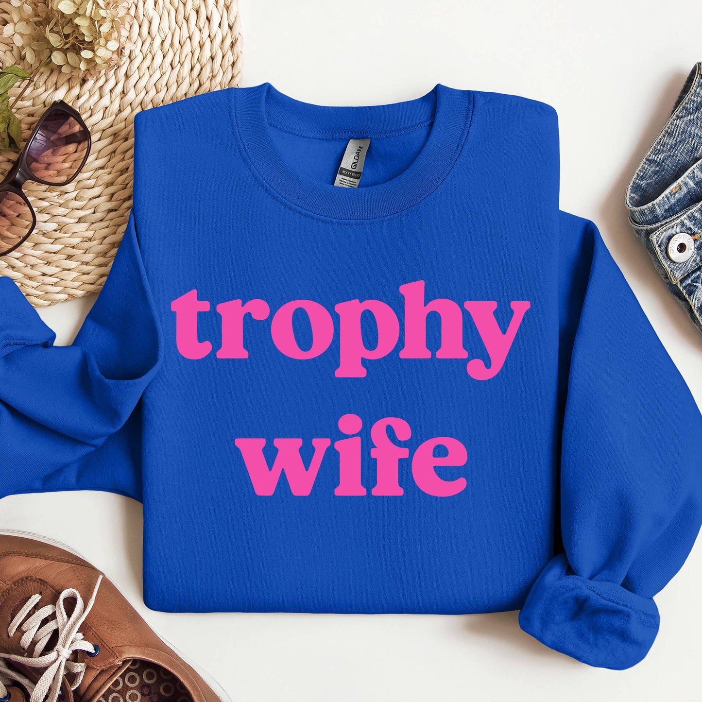 Trophy Wife Crewneck Sweatshirt, Gummies, Funny Sweatshirt
