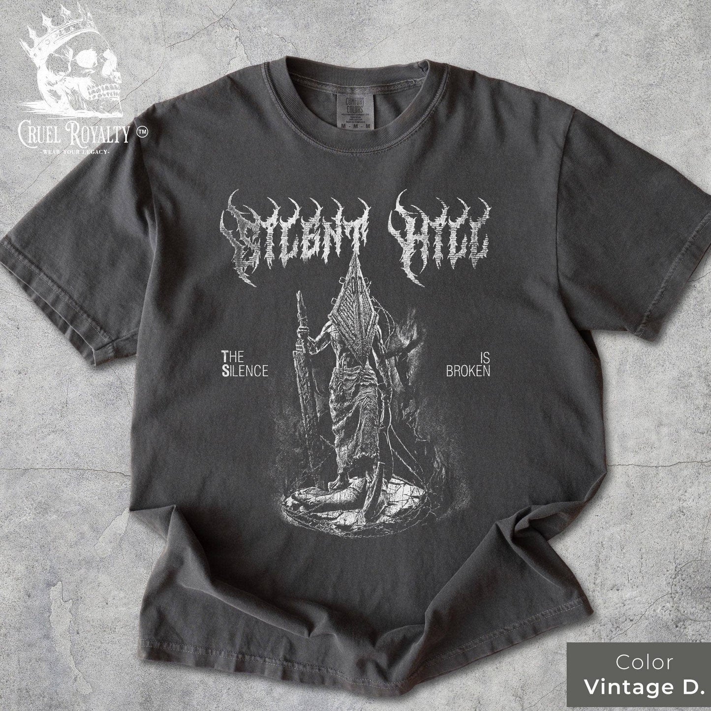 Silent Hill 2 Pyramid Head Retro Horror Game Tee