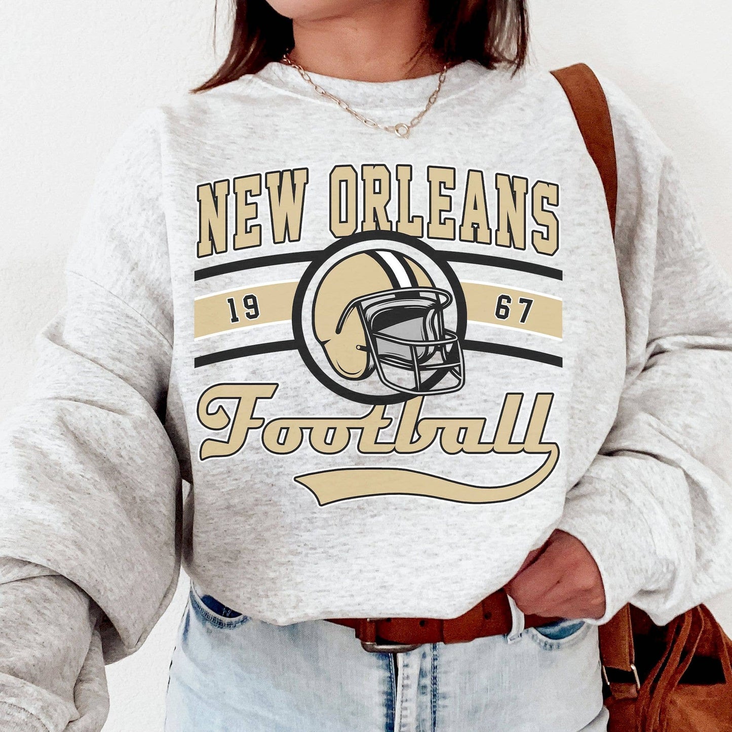 Vintage New Orleans Football Saints Crewneck Sweatshirt
