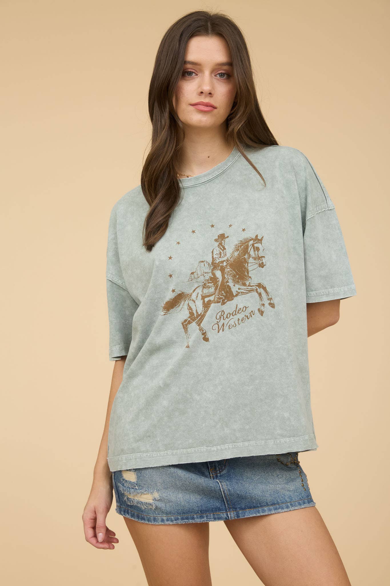 Rodeo Western Relaxed Short Sleeve Knit T-Shirt