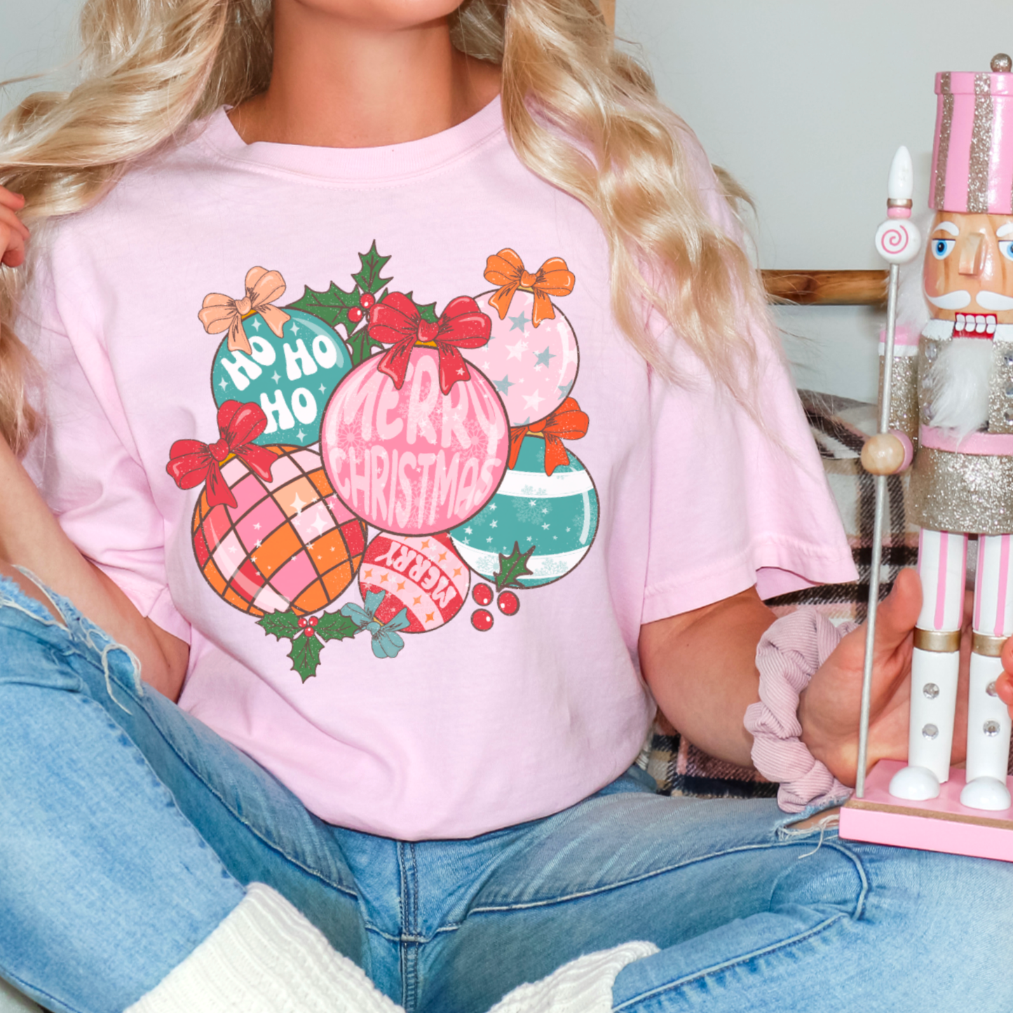 Christmas Ornaments Preppy Christmas Graphic Tee
