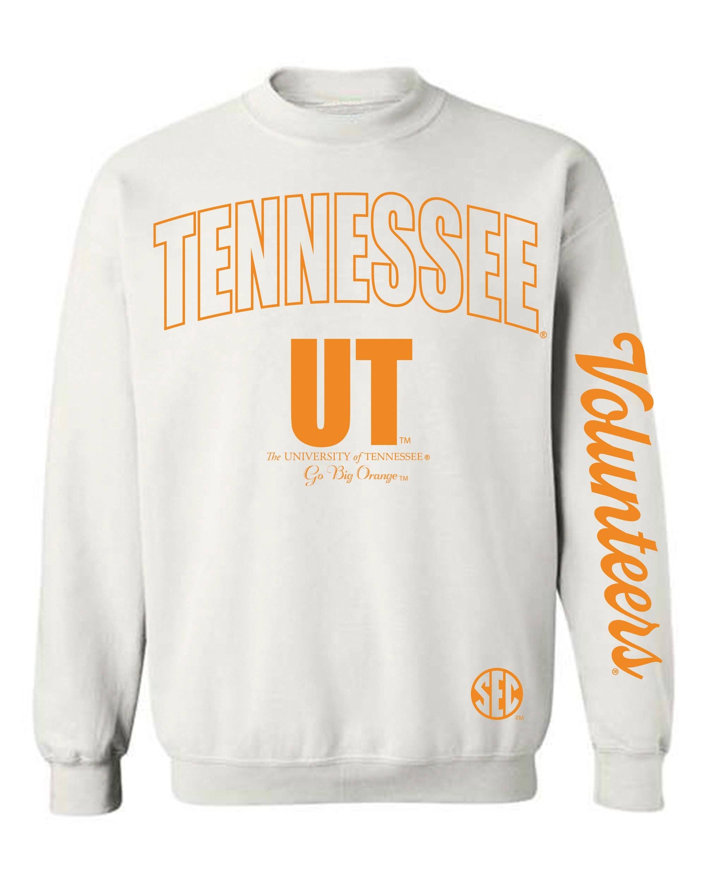 Tennessee Volunteers Vols Sec Sporty White Sweatshirt