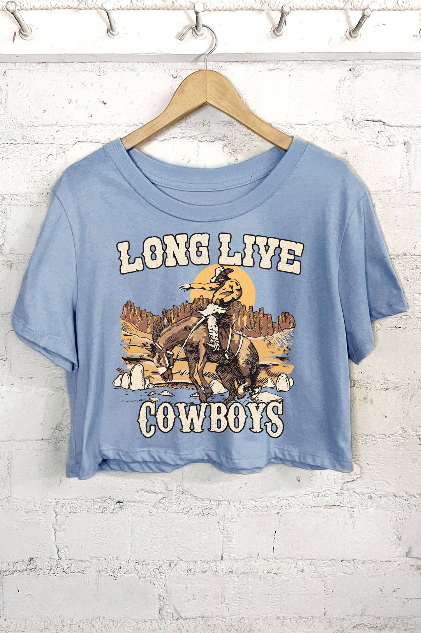 Long Live Cowboys Screen Printed T-Shirt For Women