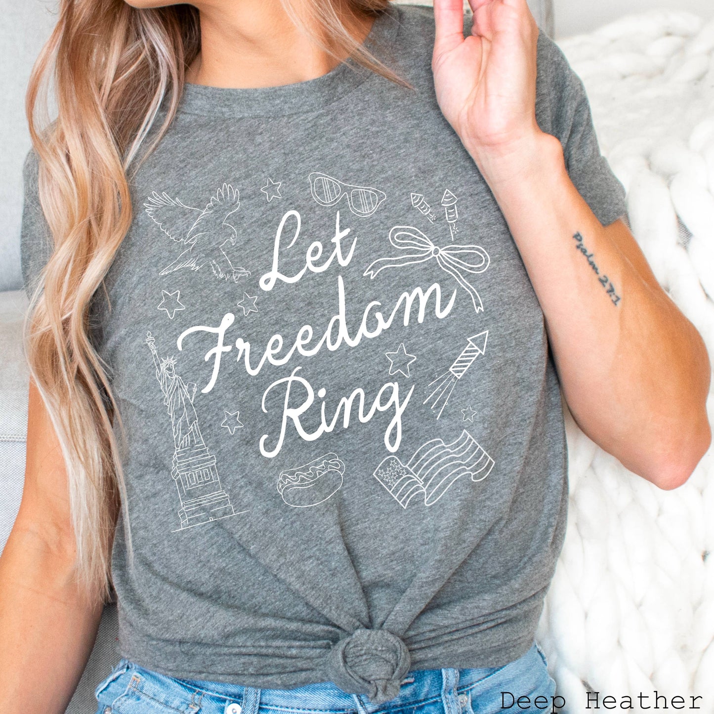 July 4th Graphic Tee | Let Freedom Ring | Bella Canvas
