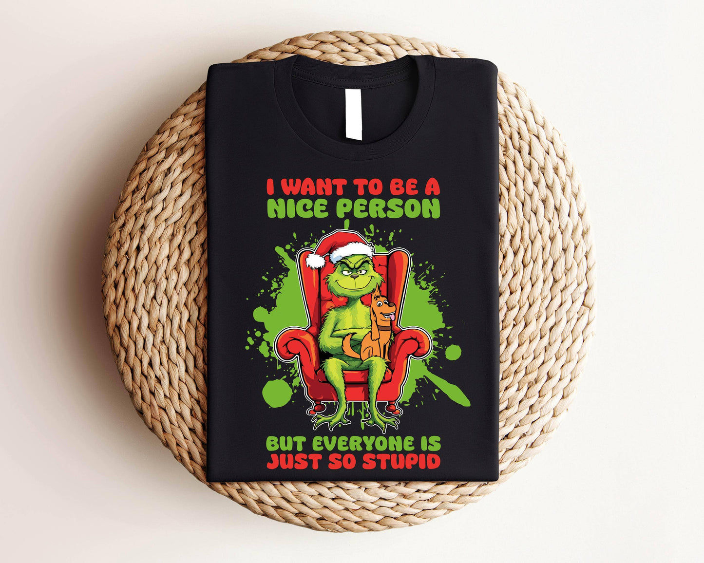 The Grinch Funny Christmas T-Shirt, Nice Person Xmas