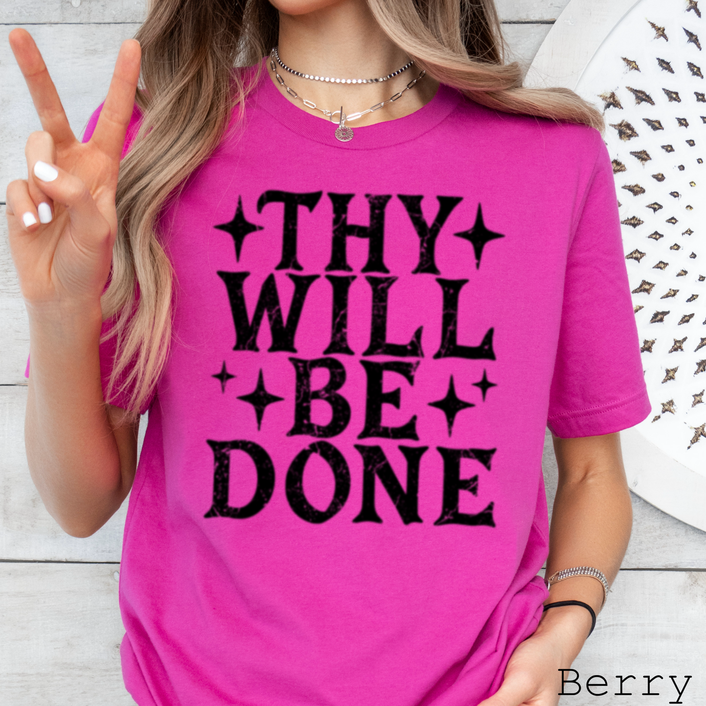 Thy Will Be Done Christian Graphic Tee | Bella Canvas