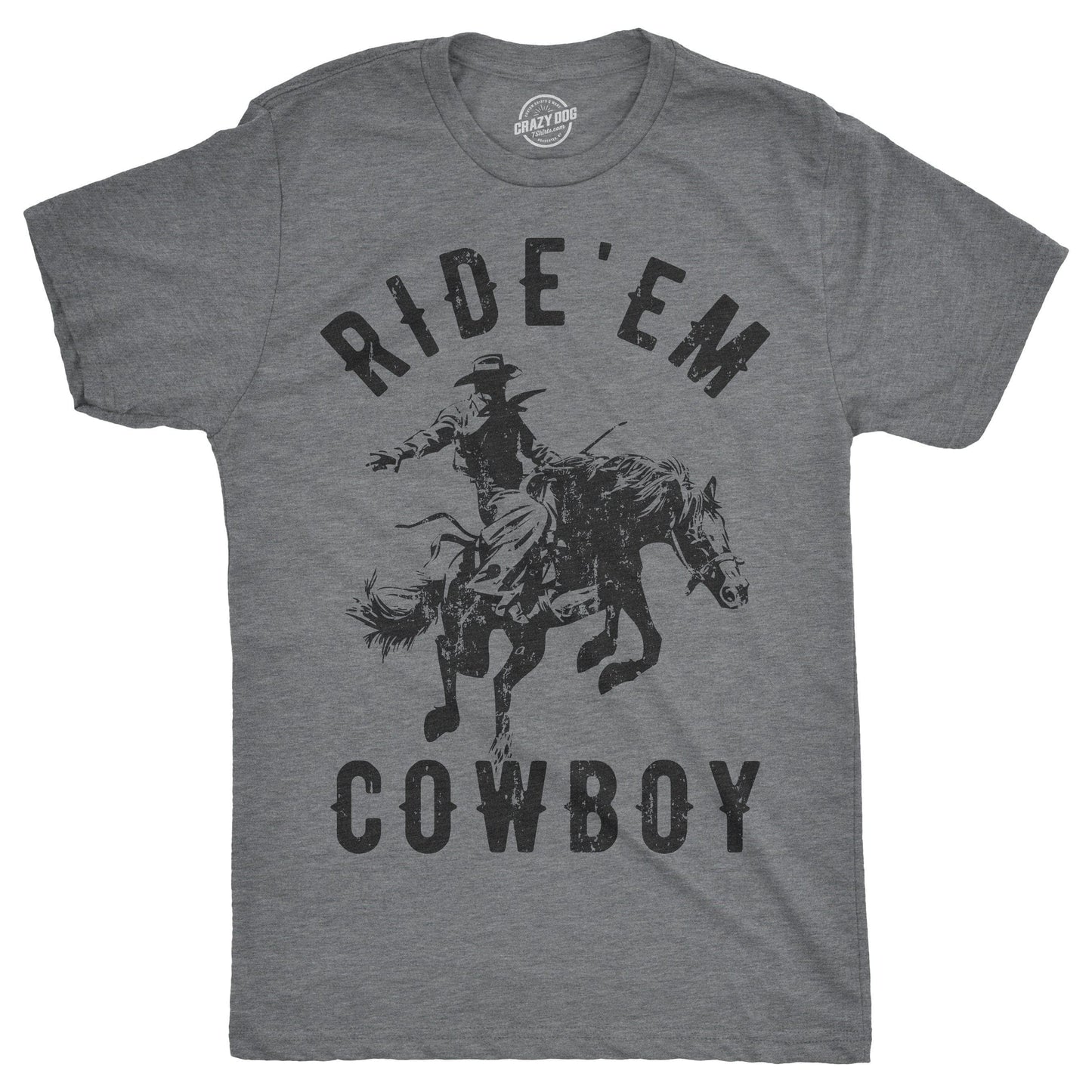 Ride 'em Cowboy Men's Tshirt Graphic Tee Western T