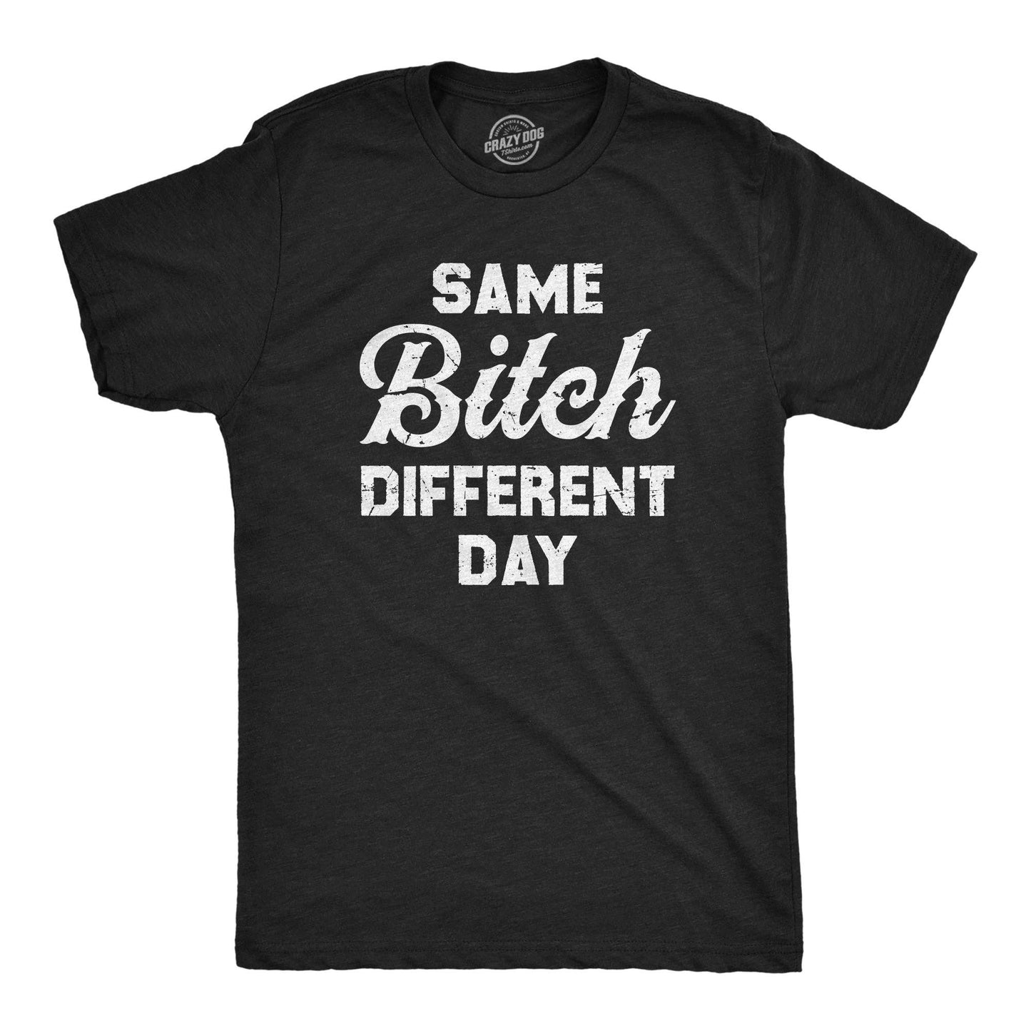 Same Bitch Different Day Men's Tshirt Sarcastic Graphic Tee