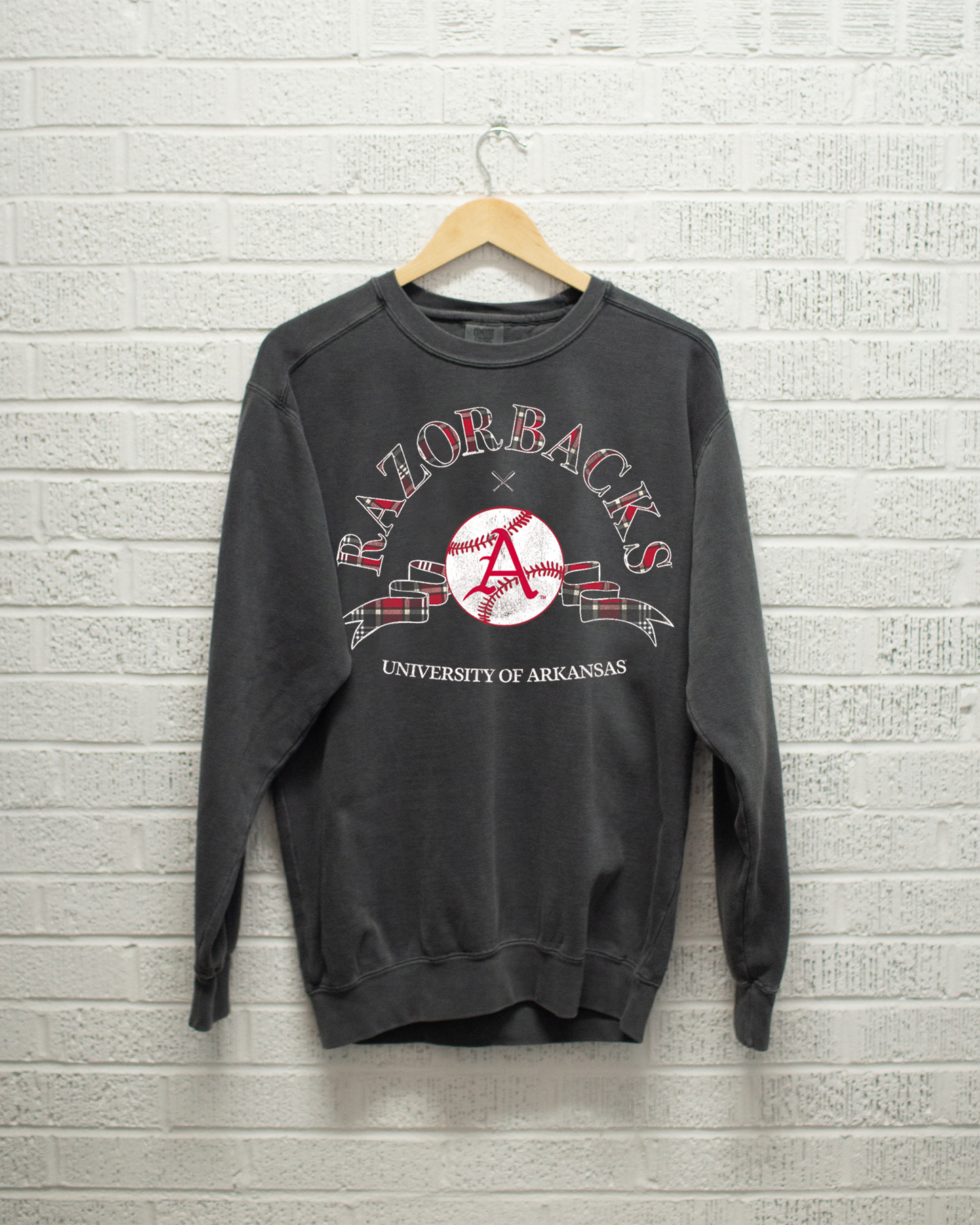 Arkansas Razorbacks Heritage Baseball Pepper Cc Sweatshirt