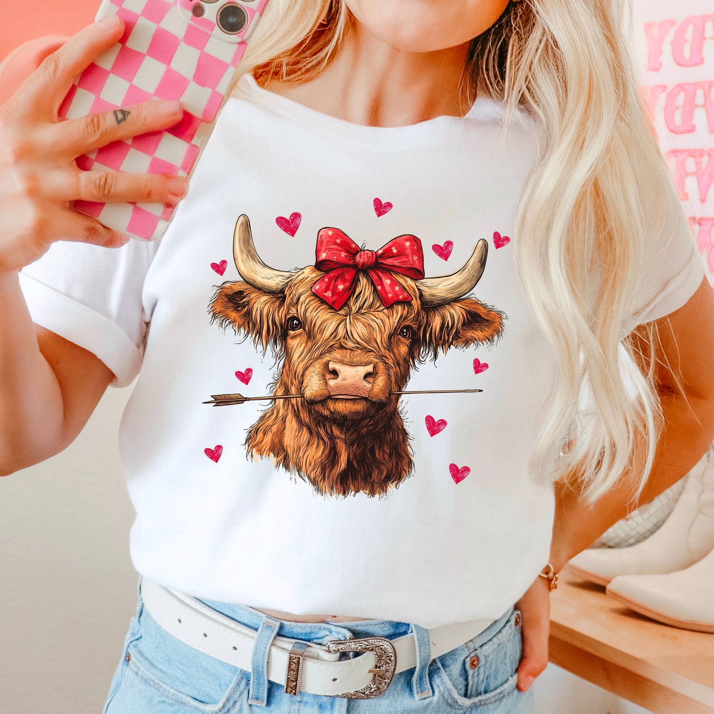 Valentine's Day Shirt | Highland Cow | Comfort Color Tee