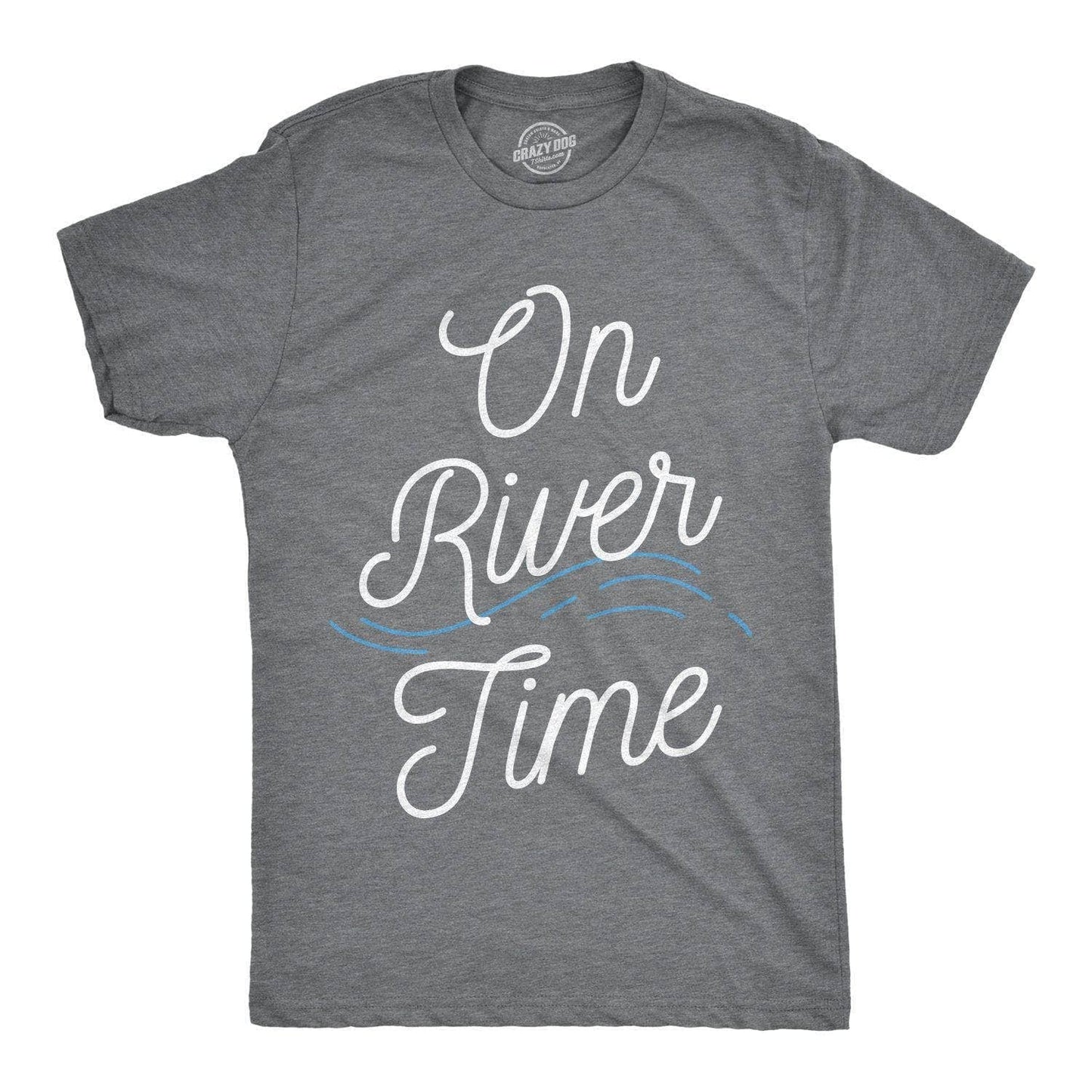 On River Time Men's Tshirt Vacation Graphic Tee Western T