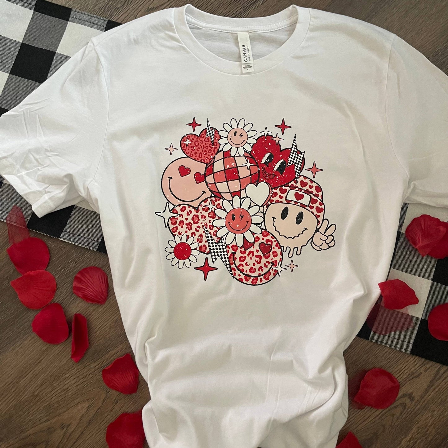 Valentines Smiley Faces Tee