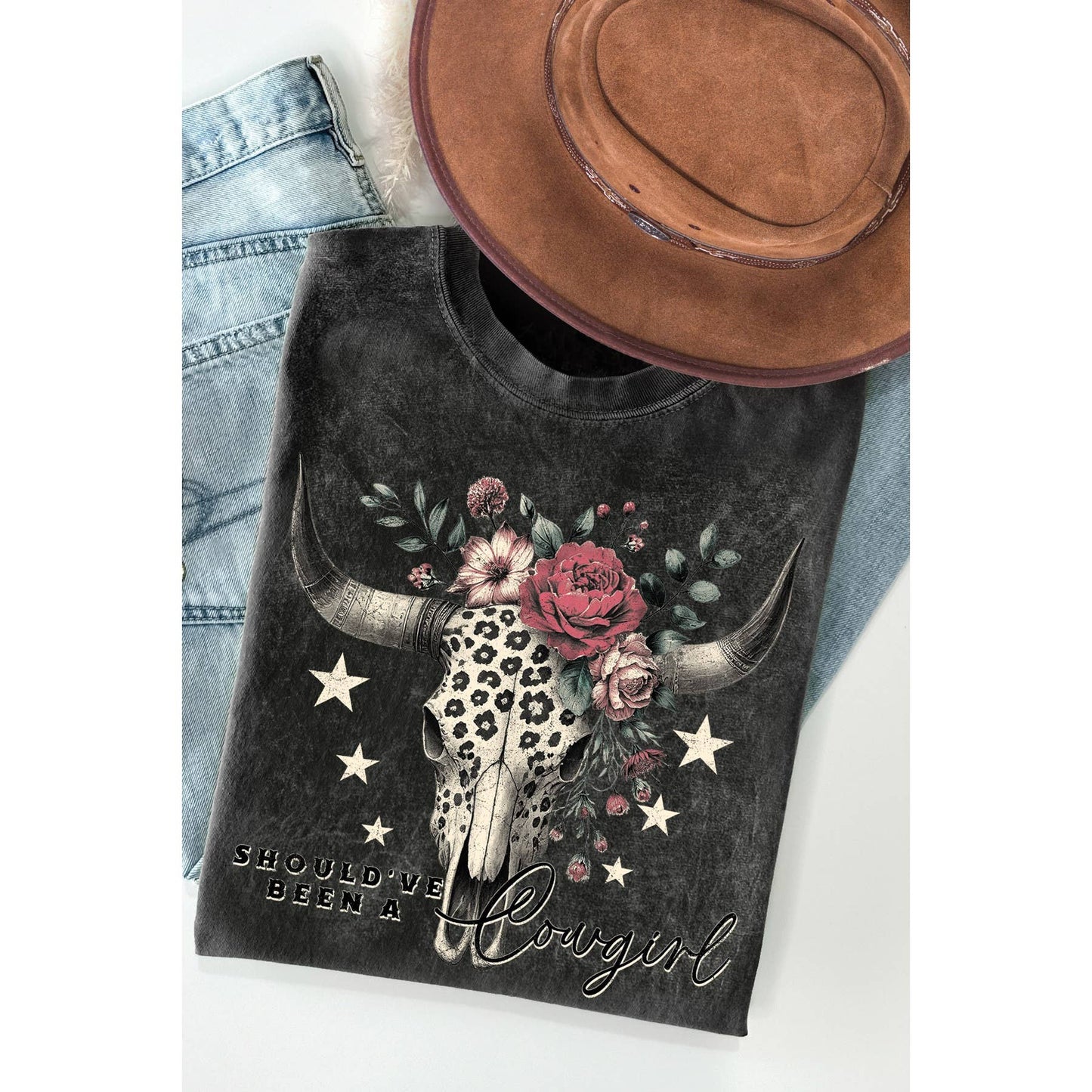 Should Ve Been A Cowgirl Mineral Washed T Shirt