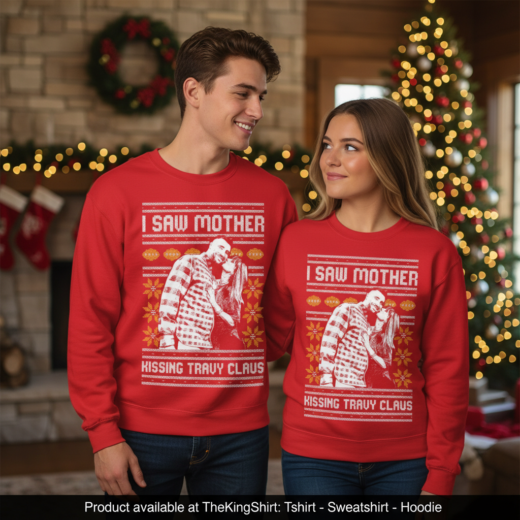 Travis Kelce Christmas Sweatshirt - Kc Football Tee