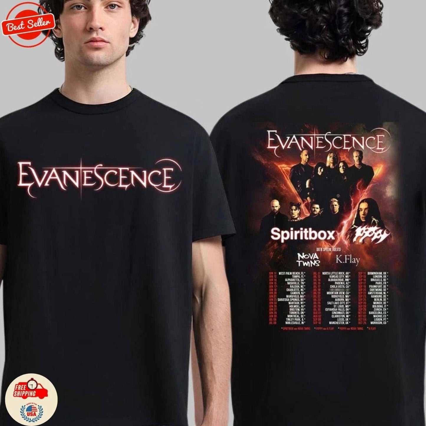 Evanescence 2026 North America Tour T-Shirt