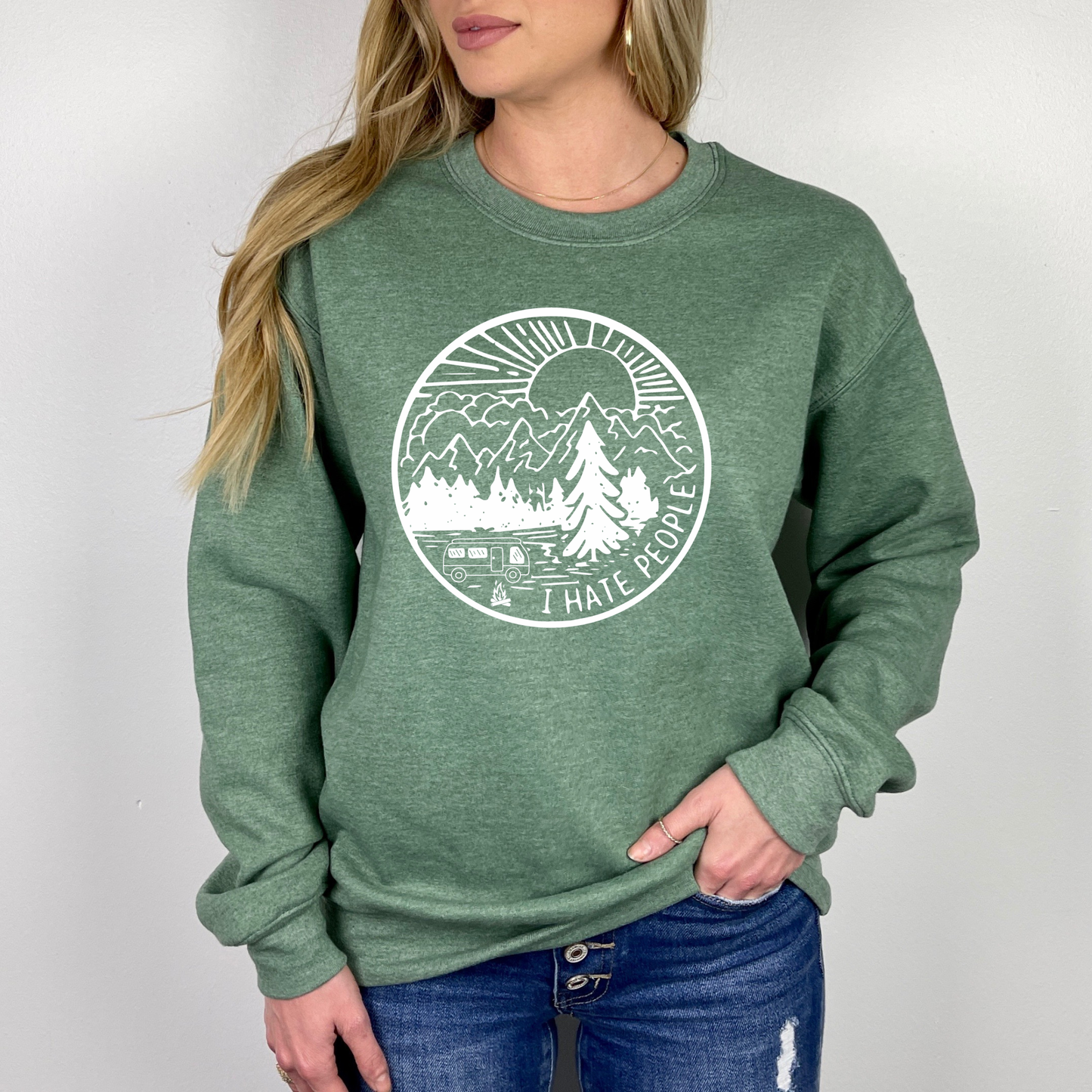 I Hate Everyone Camping Crewneck Sweatshirt Hoodie 79