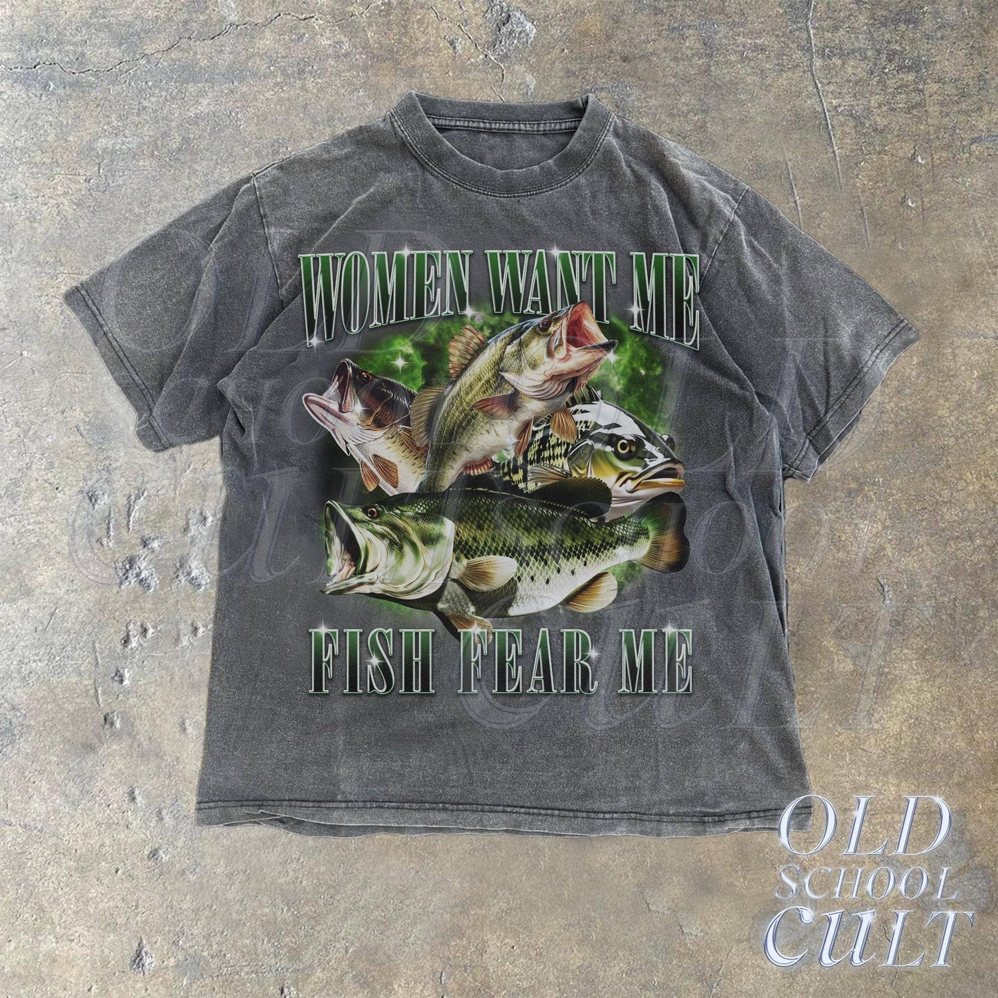 Vintage Bass Fisher Retro Fishing Shirt Sarcastic Meme Gift