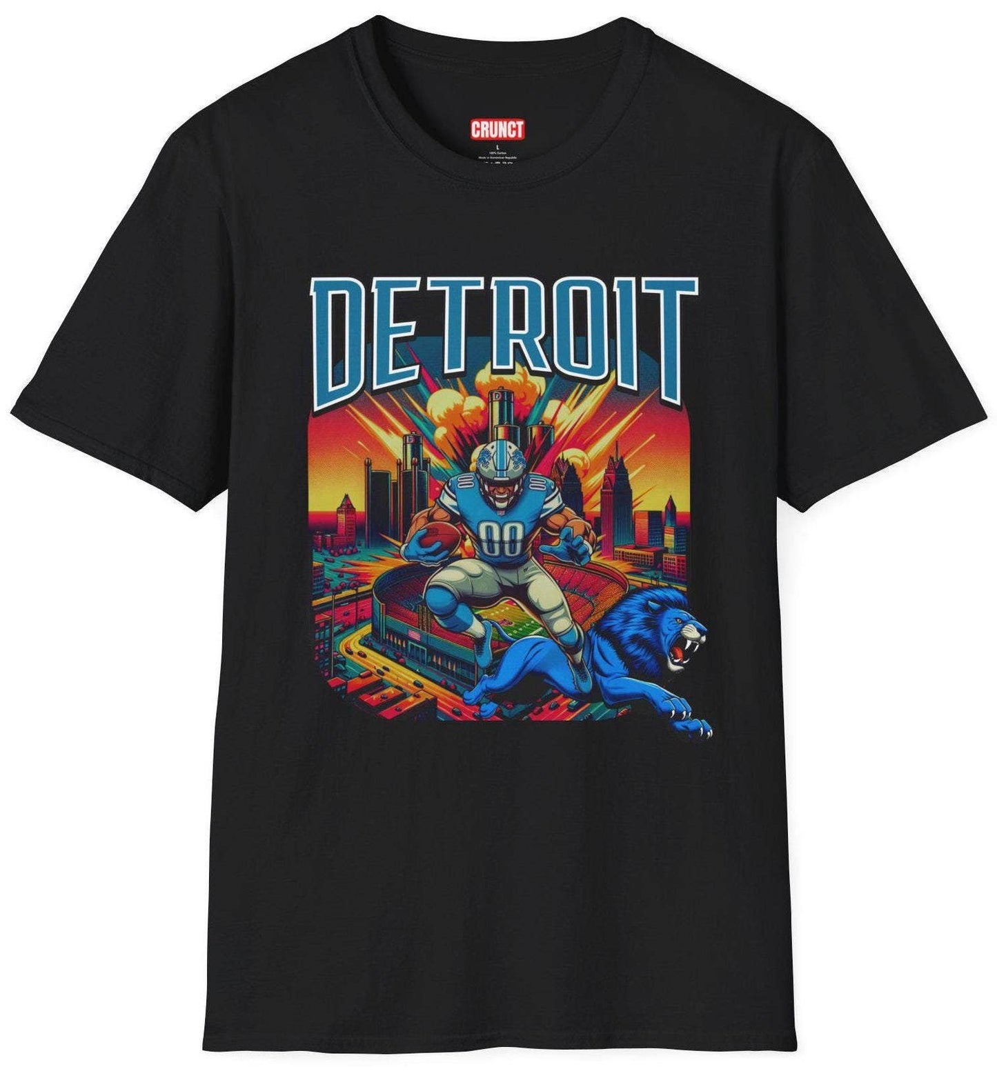 Detroit Lions Vintage Retro Style Football Fan Gift T-Shirt