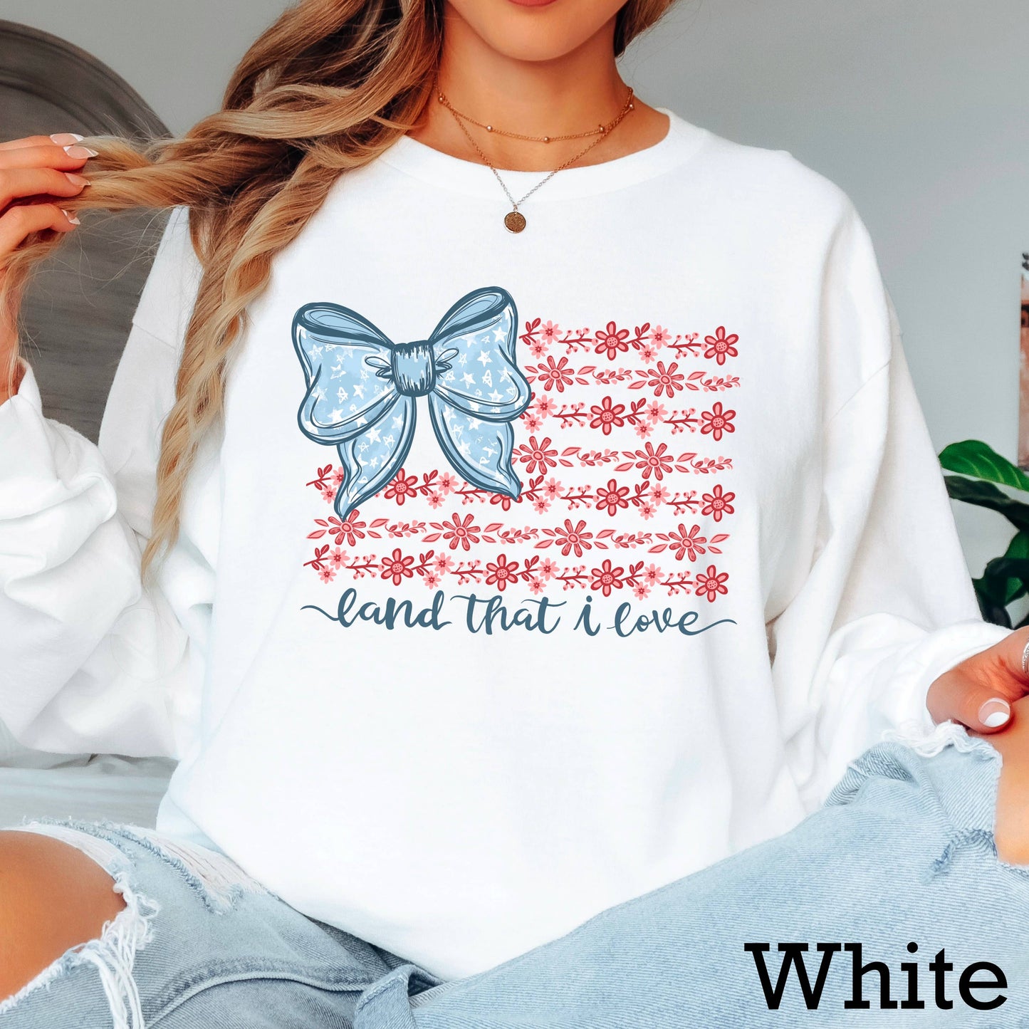 Land That I Love July 4th Graphic Shirt | Long Sleeve Gildan