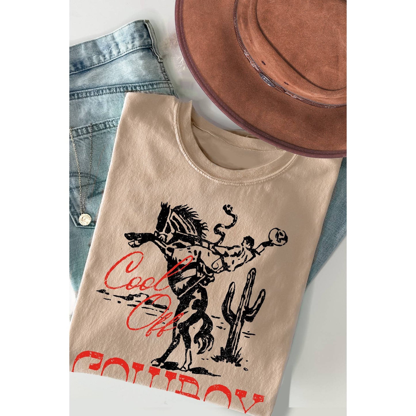 Cool Off Cowboy - Short Sleeve T Shirt