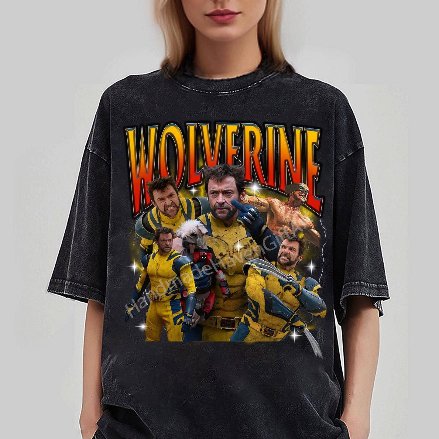 Retro 90s Wolverine Bootleg Hugh Jackman Unisex T-Shirt