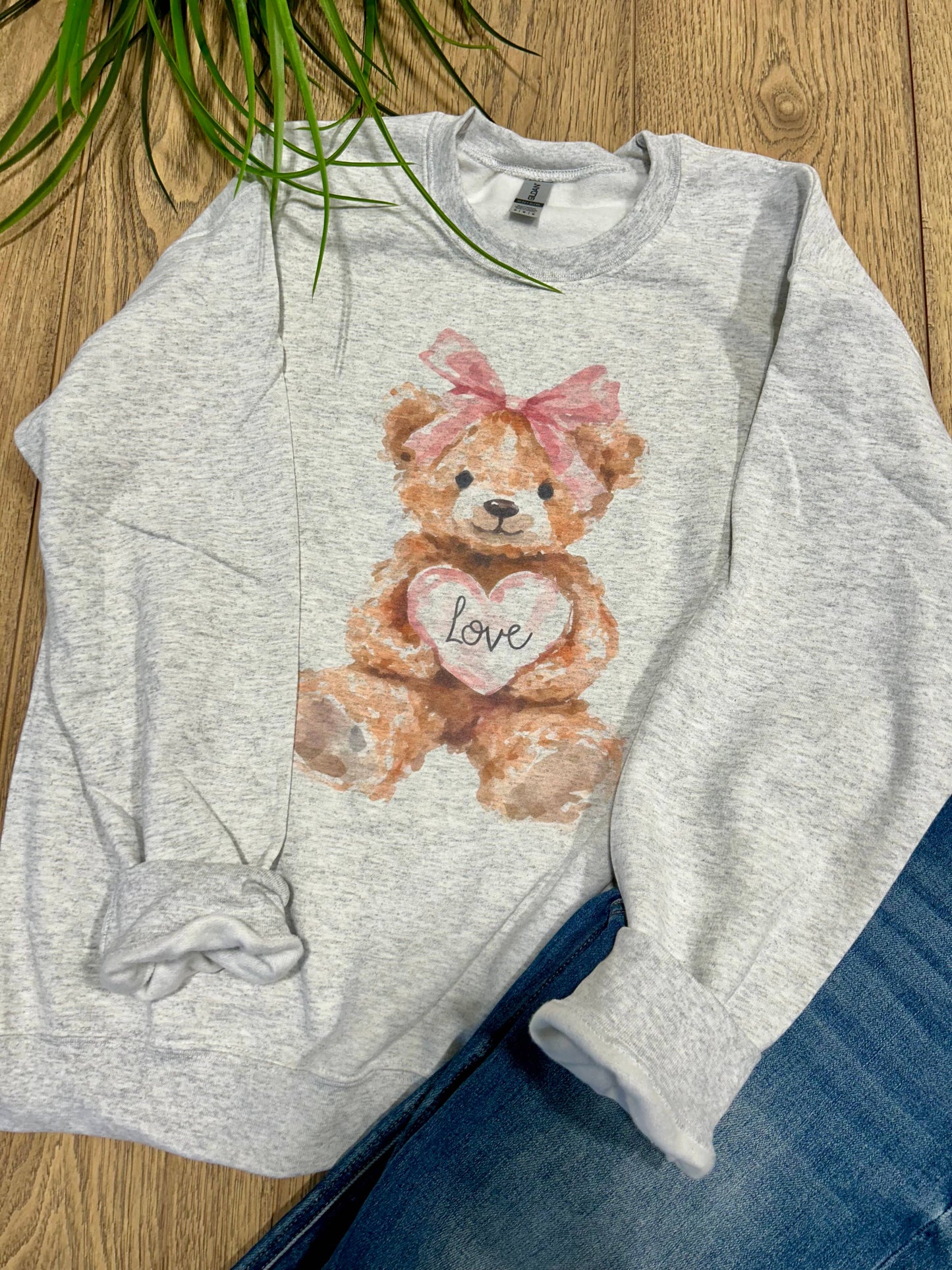 Coquette Valentines Bear Graphic Tee/Crewneck
