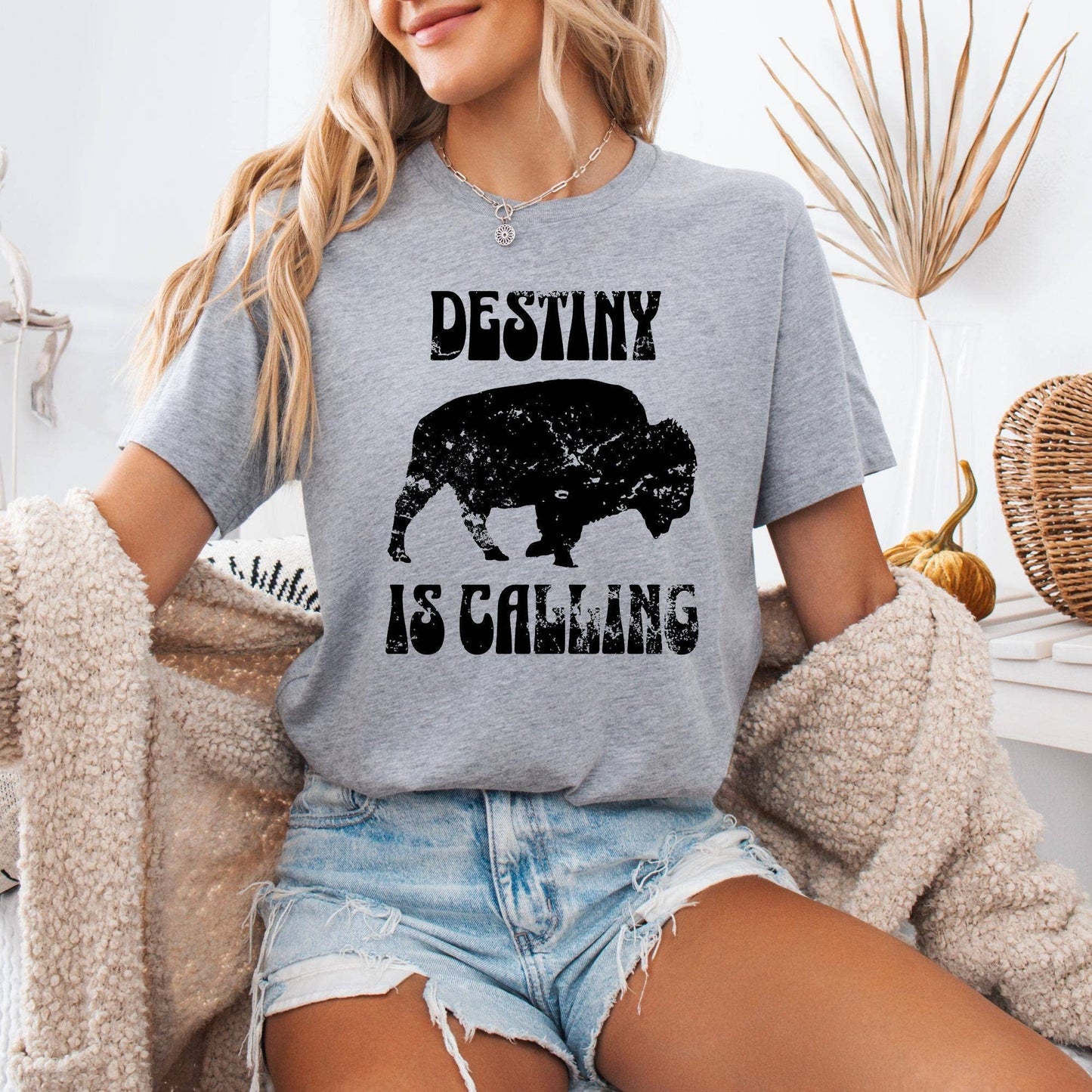Destiny Calling Retro Buffalo Tee - Unisex Vintage Shirt