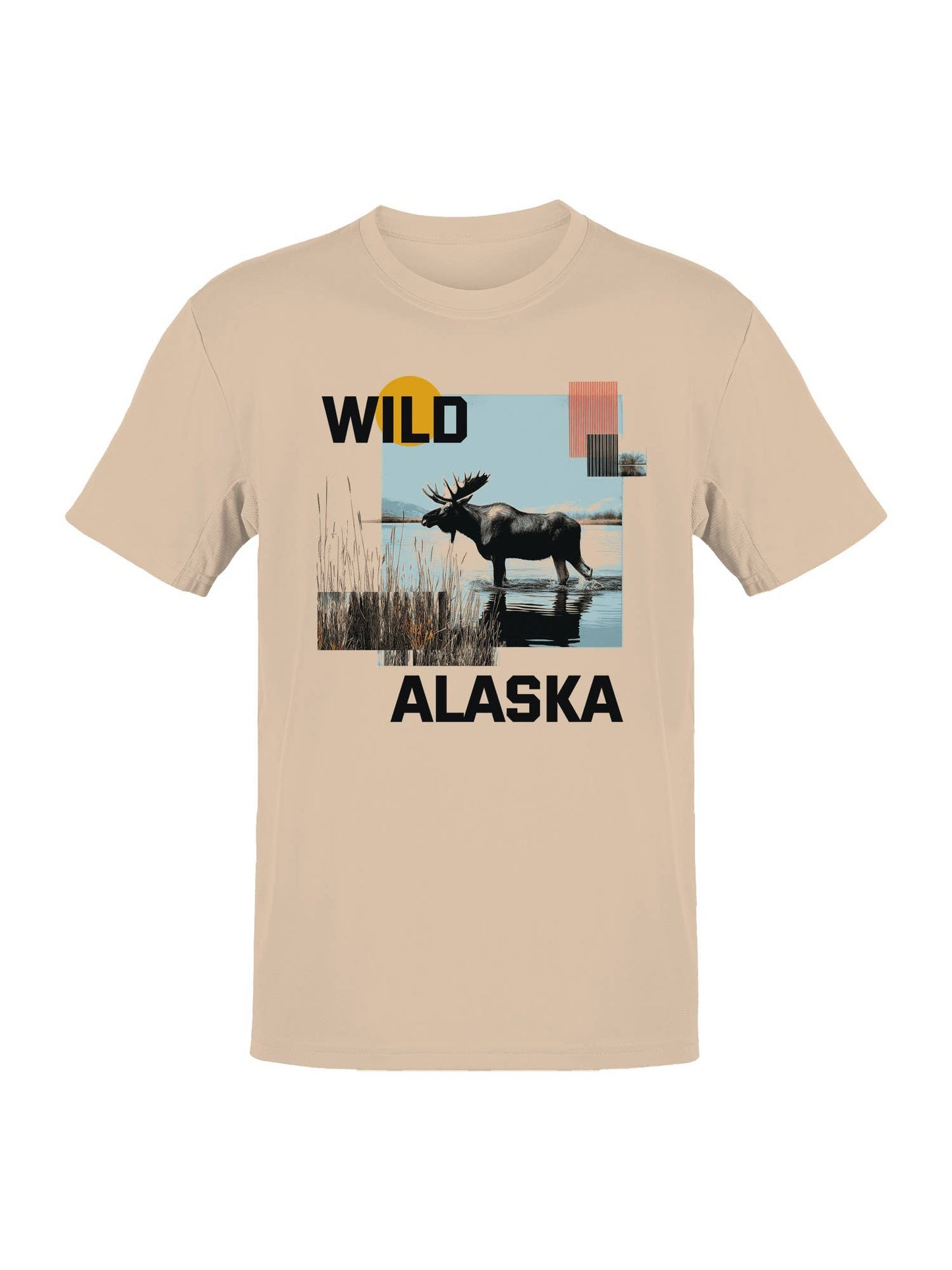 Majestic Wild Alaska Moose Scene Men's T-Shirt