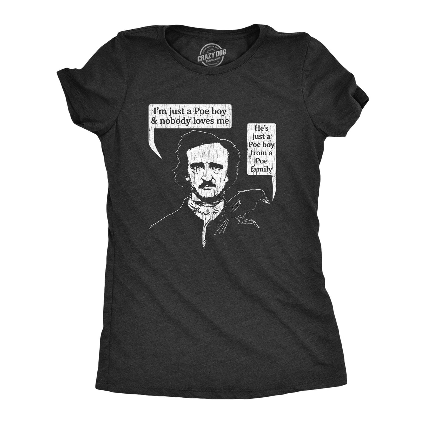 Poe Boy Women's Tshirt Nerdy Graphic Tee Western Plus Size