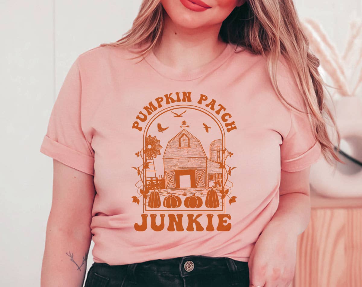 Pumpkin Patch Junkie - Fall Halloween Thanksgiving T-Shirt