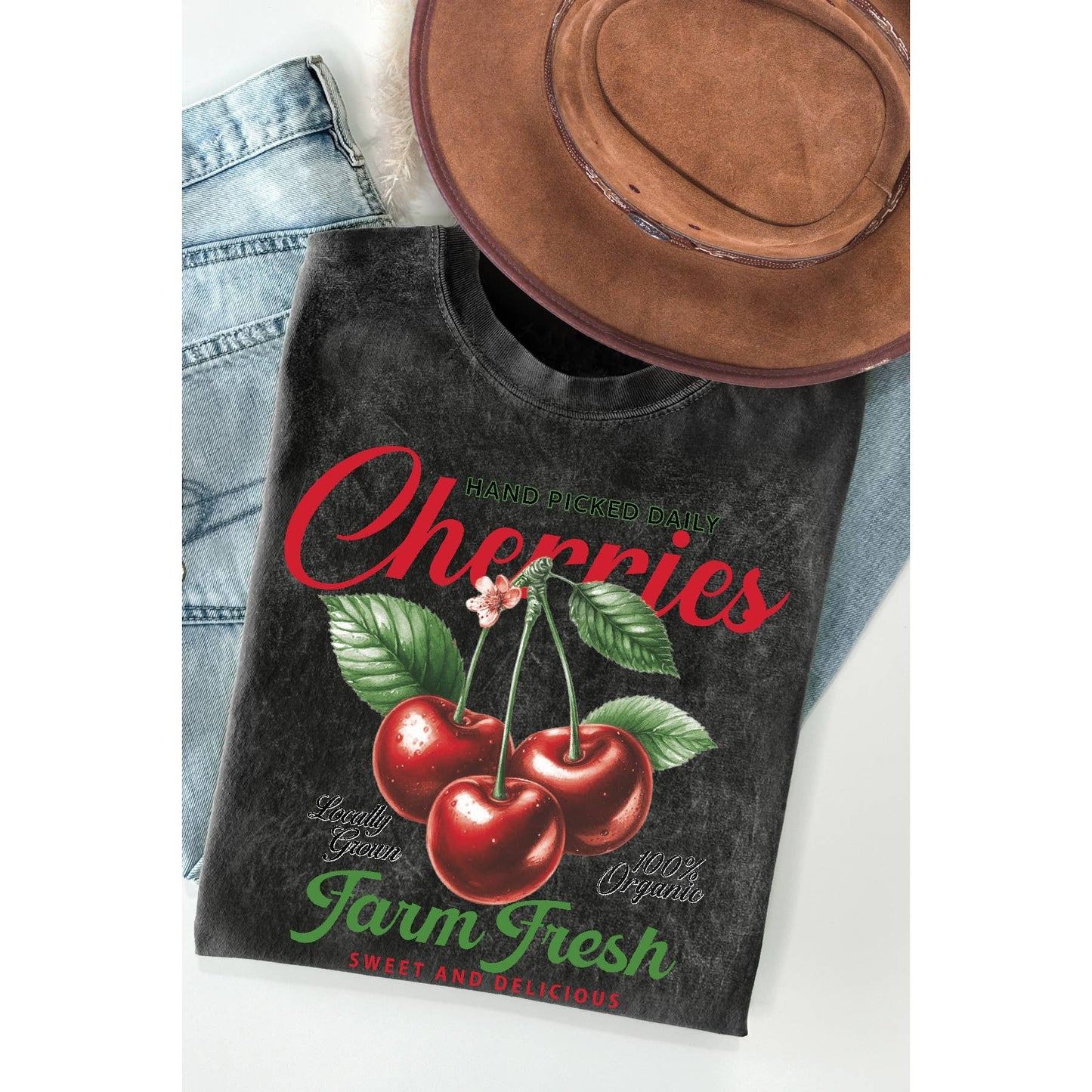 Farm Fresh Cherries - Mineral Wash T Shirt