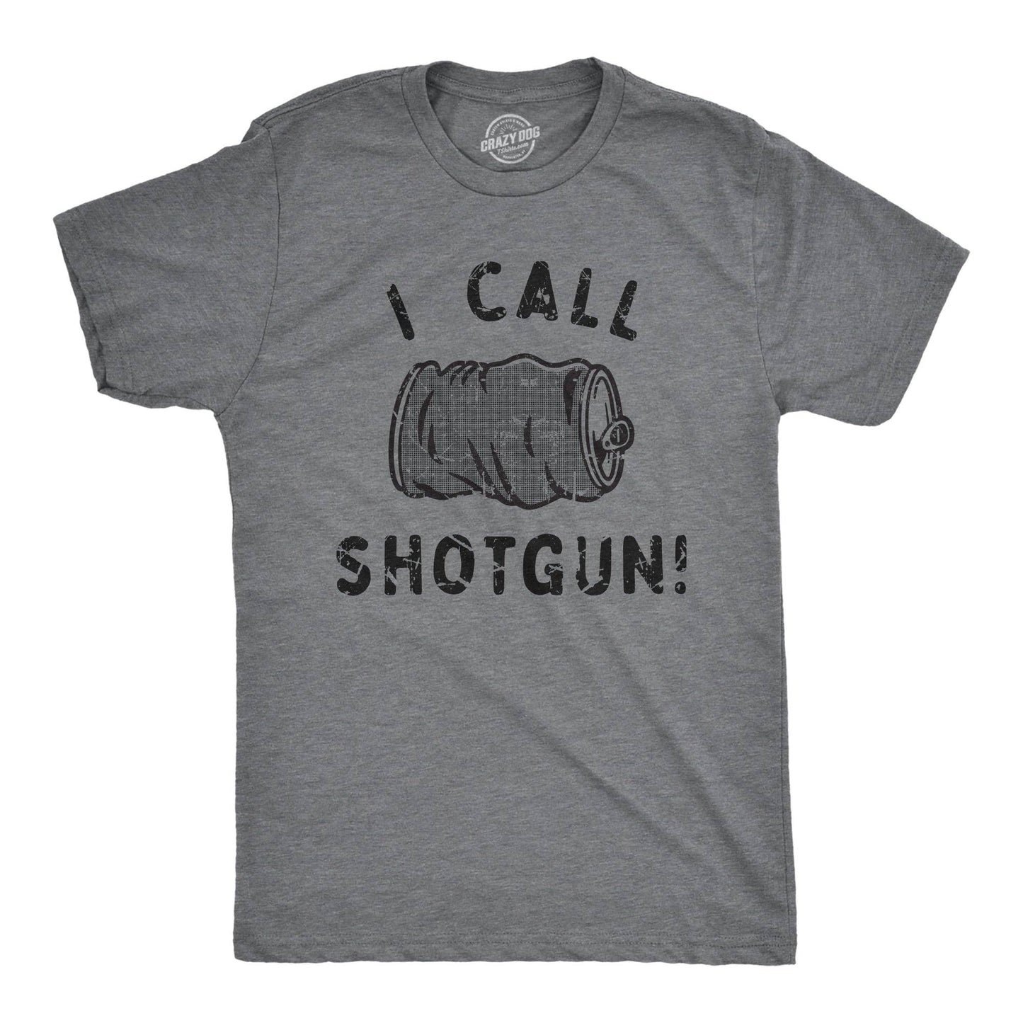 I Call Shotgun Men's Tshirt Beer Graphic Tee Western T