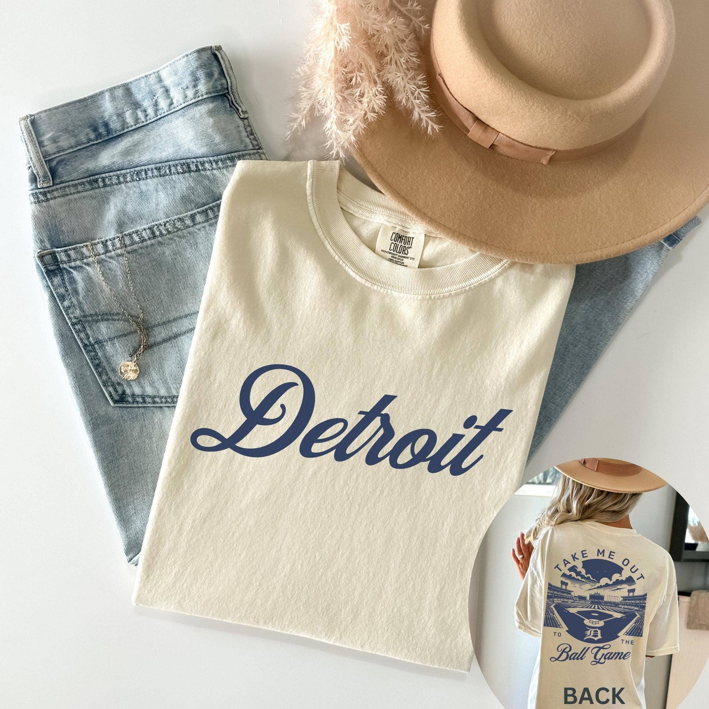 Detroit Tiger Vintage Baseball Tee - Fan Gift Spring