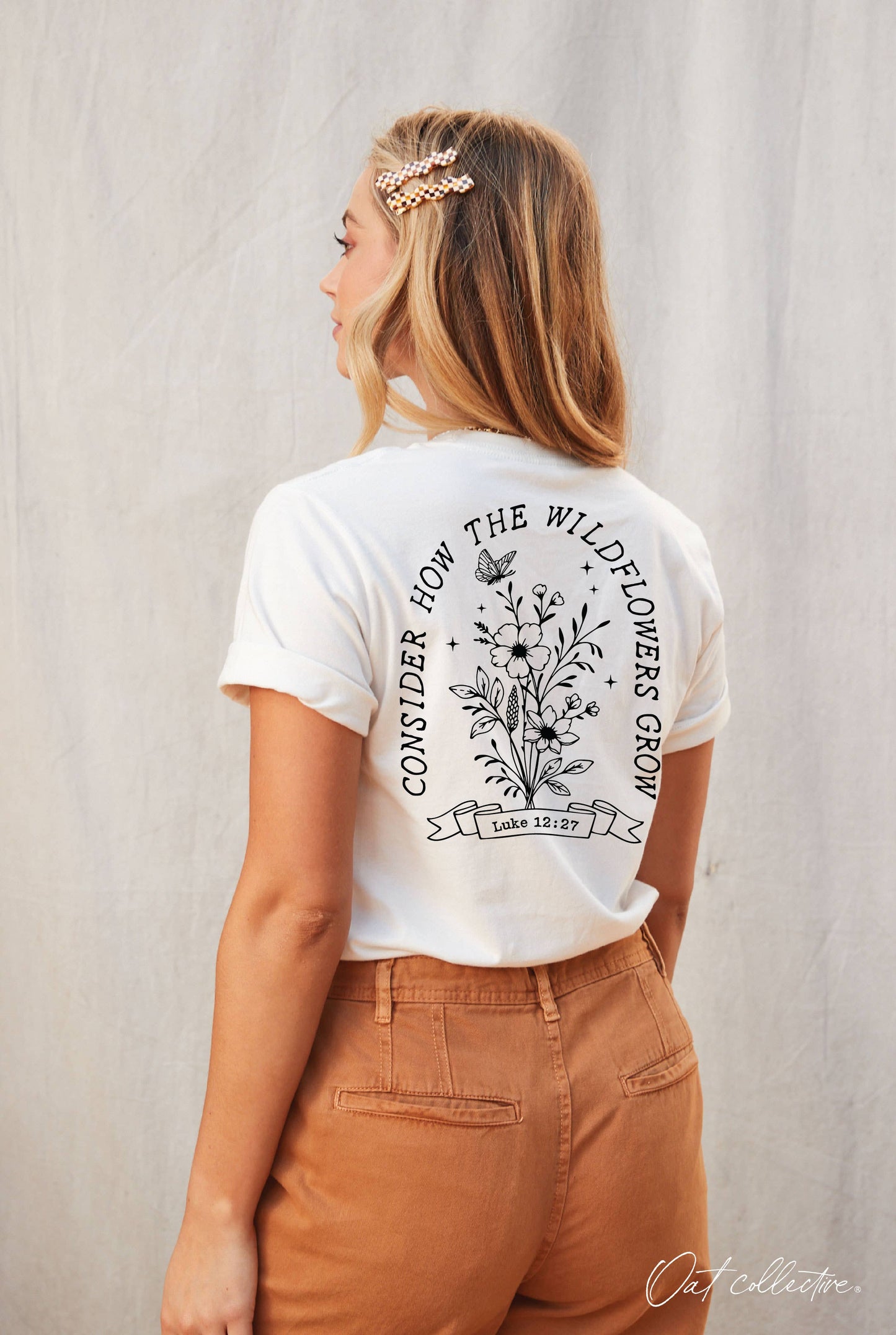 Wildflowers Grow Front and Back Graphic T-Shirt