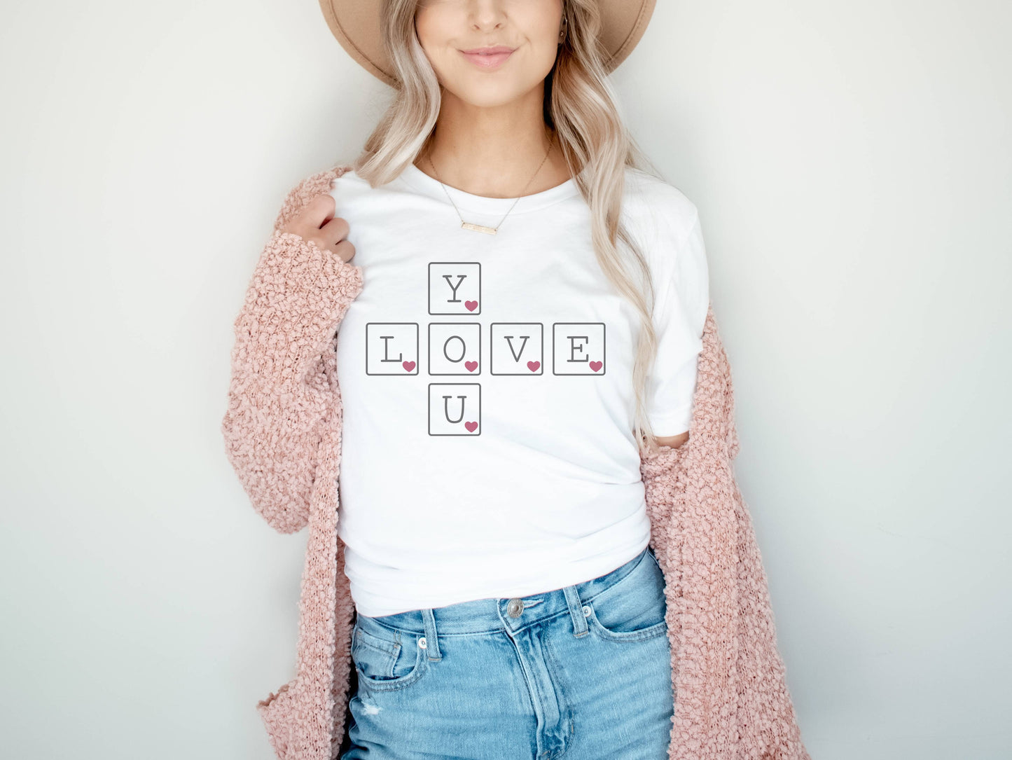 Love You Tiles | Valentines Day Graphic Tee