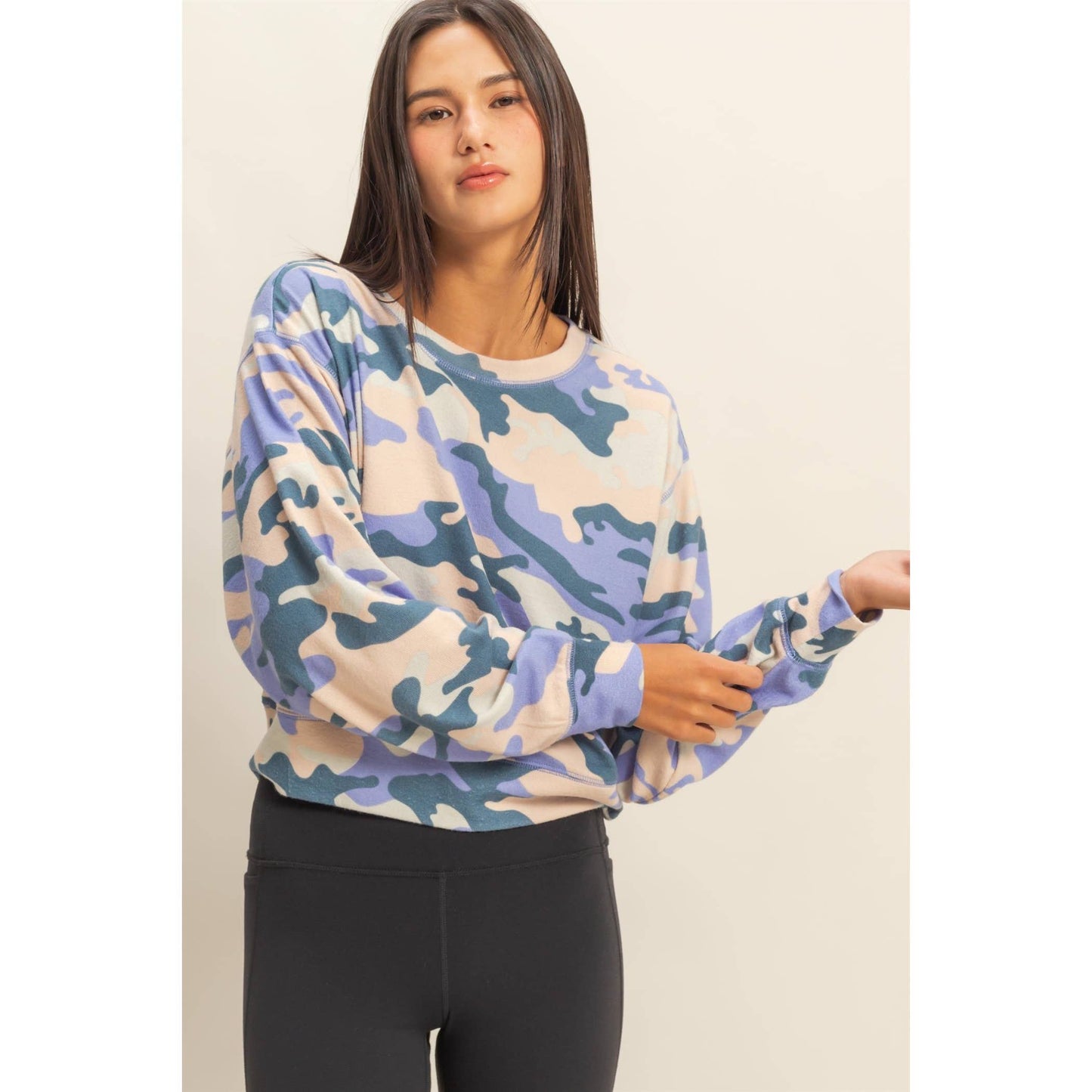 Camo Print Sweatshirt