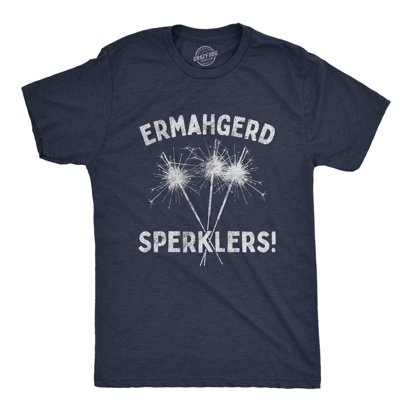 Ermahgerd Sperklers Men's Tshirt Fourth of July Graphic Tee