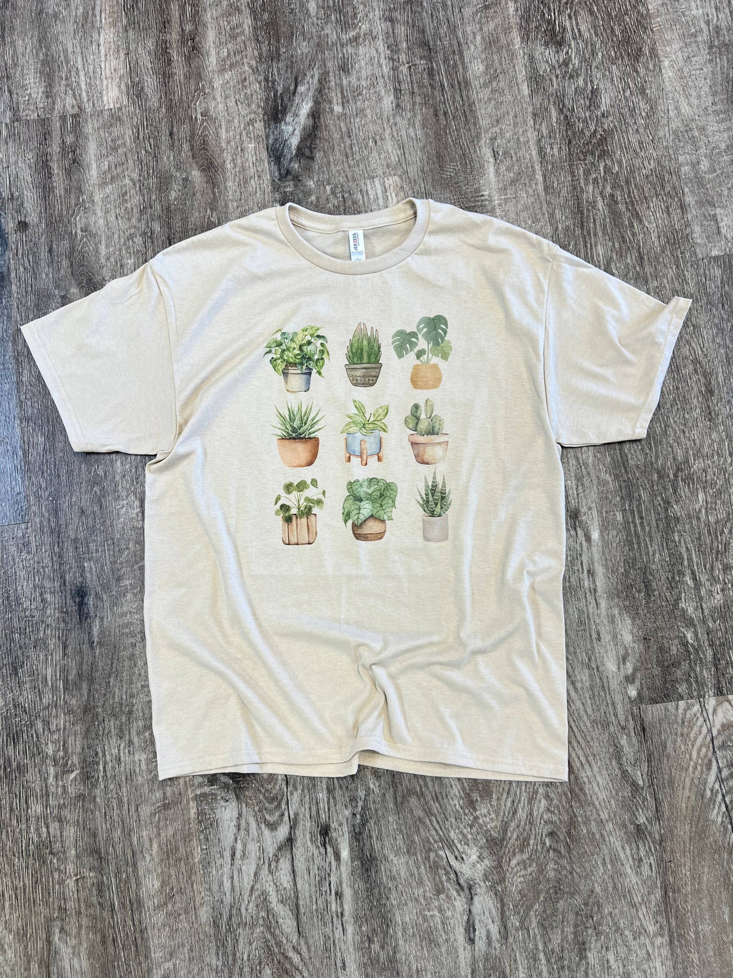 Plant Collage On Sand Tee