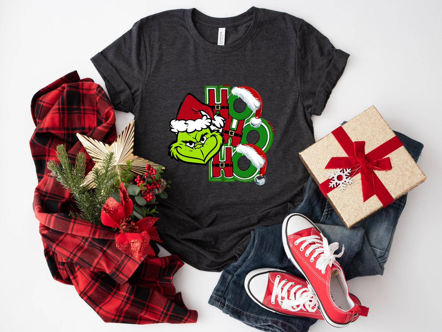 Grinch Merry Christmas Movie Party Tee Santa Gift
