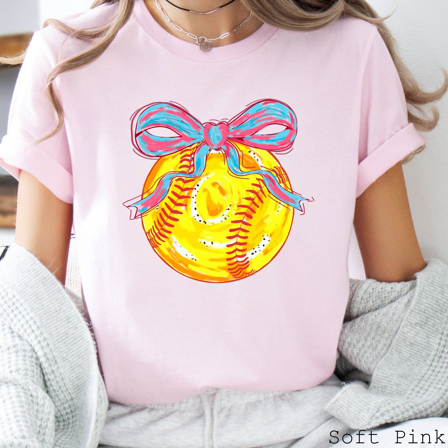 Coquette Softball Graphic Tee | Bella Canvas