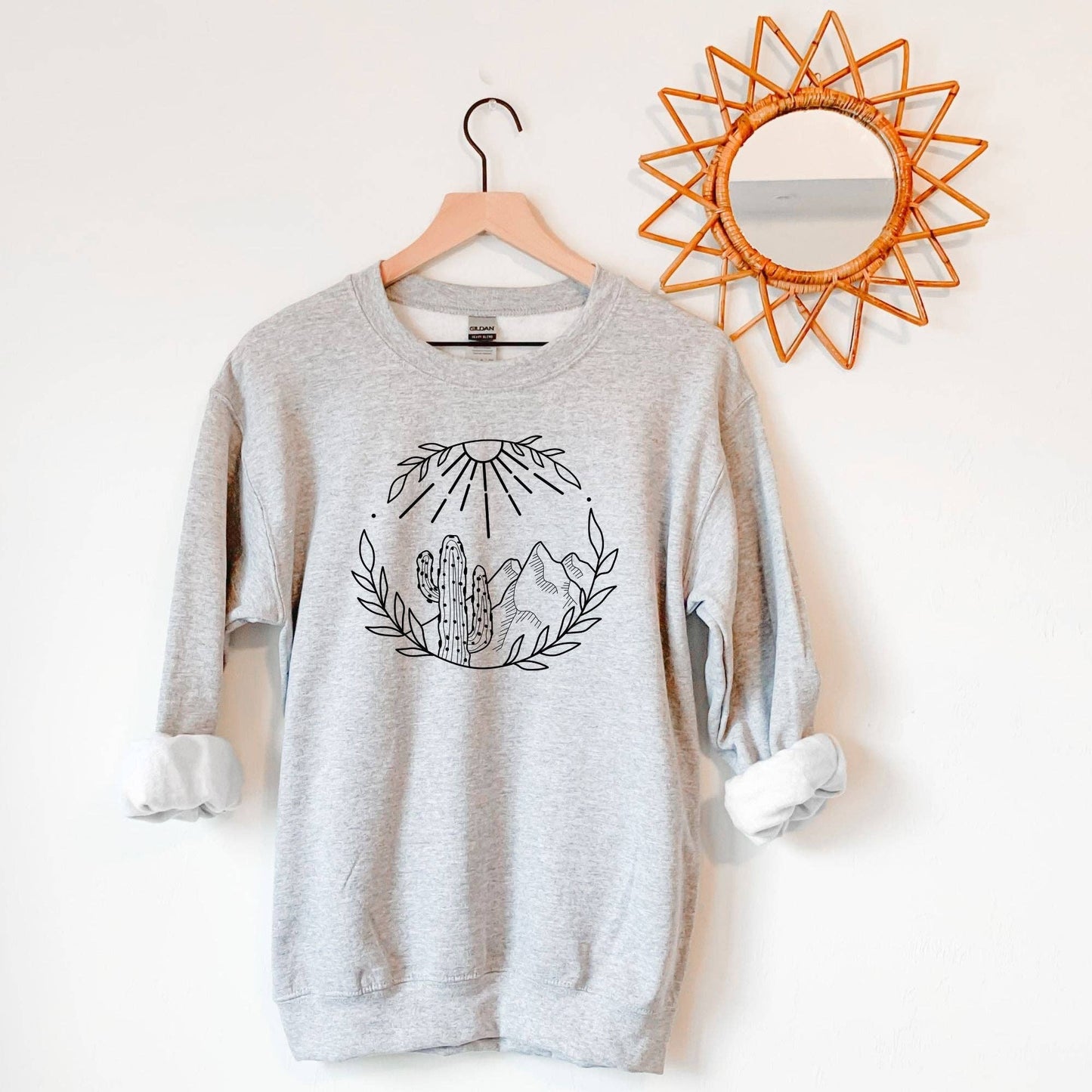 Desert Scene Crewneck Sweatshirt Hoodie 013