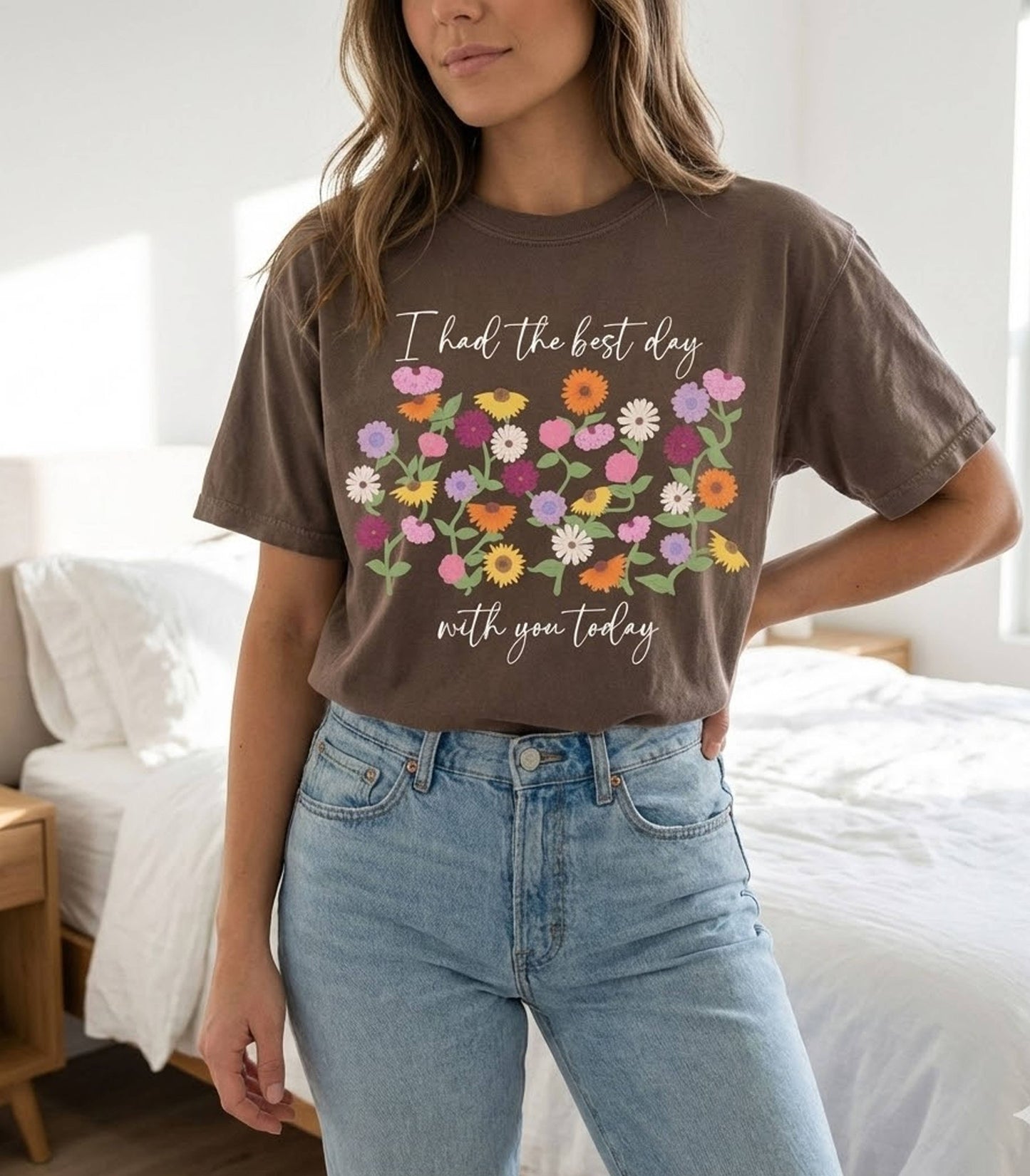 Retro Floral "I Had the Best Day" Tee