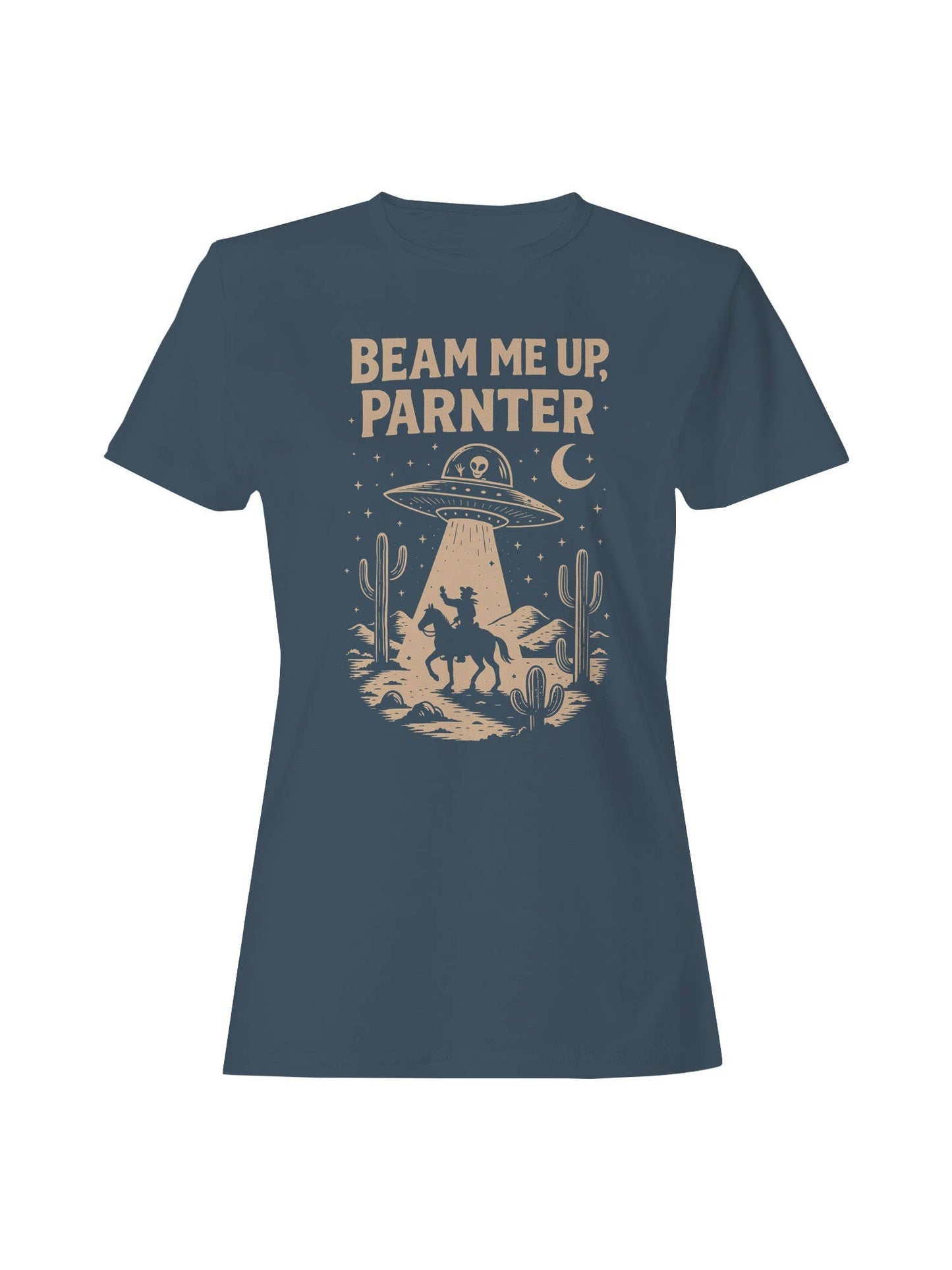 Beam Me Up, Parner Ufo Cowboy Women's T-Shirt